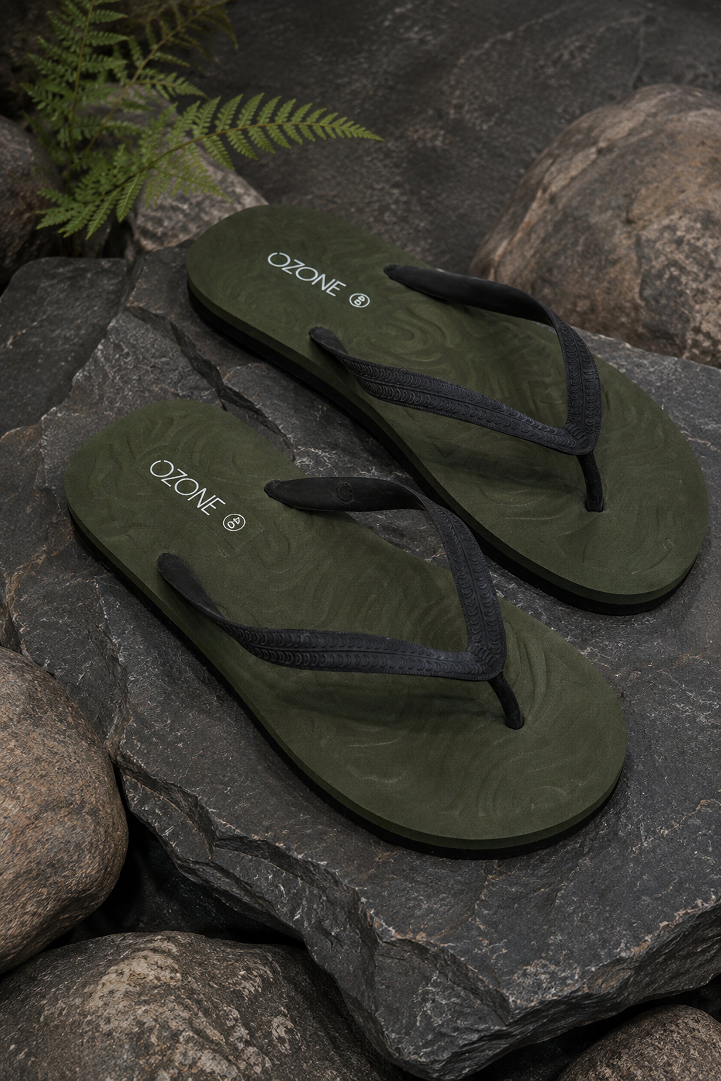 OZONE Men's Flip Flops - Green