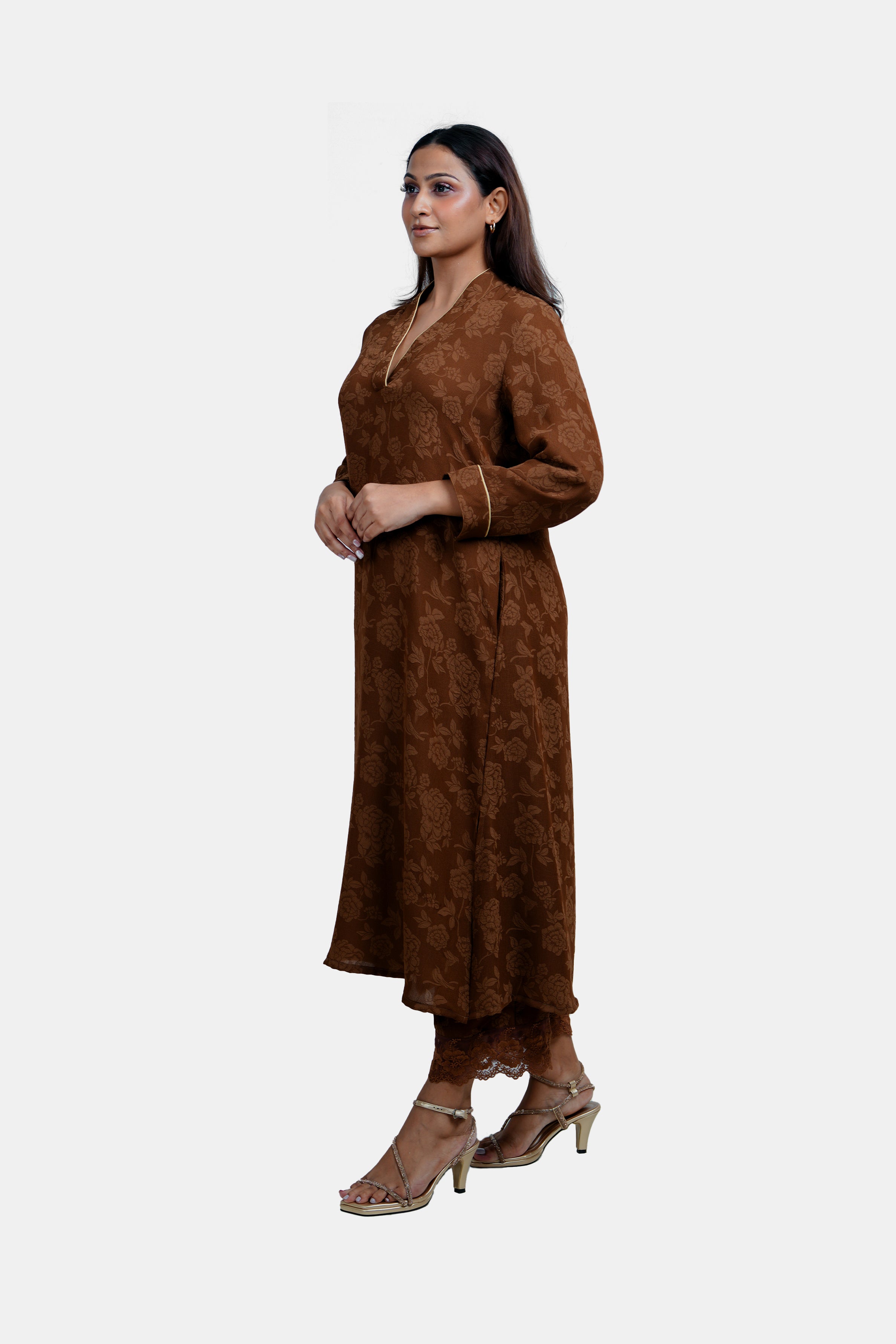 HADA Women's Printed Party Kurta