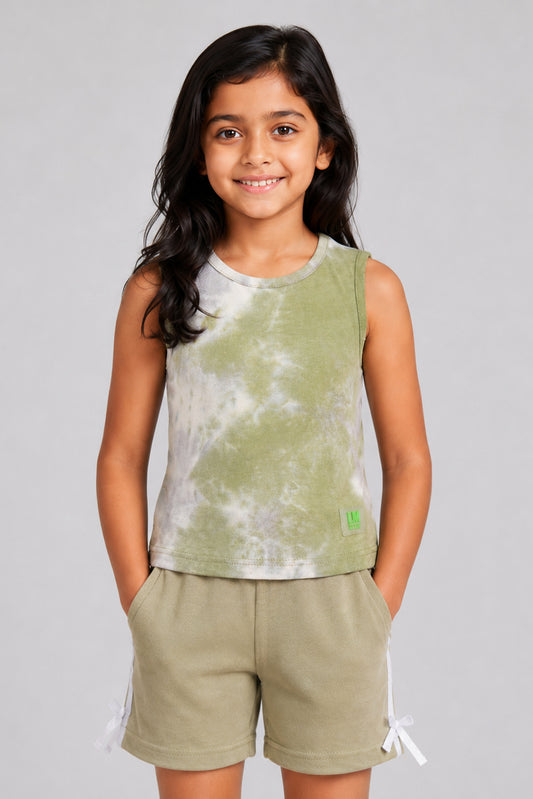 LITTLE MODANO Kids' Green Top