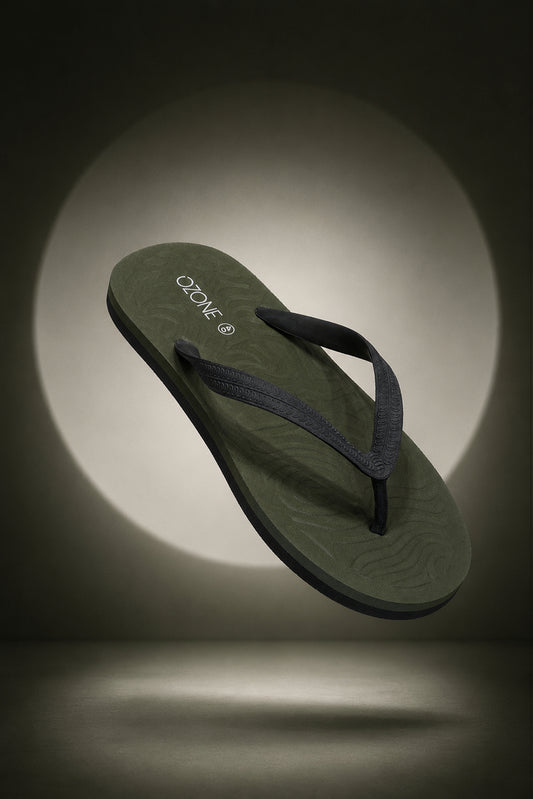 OZONE Men's Green Flip Flops