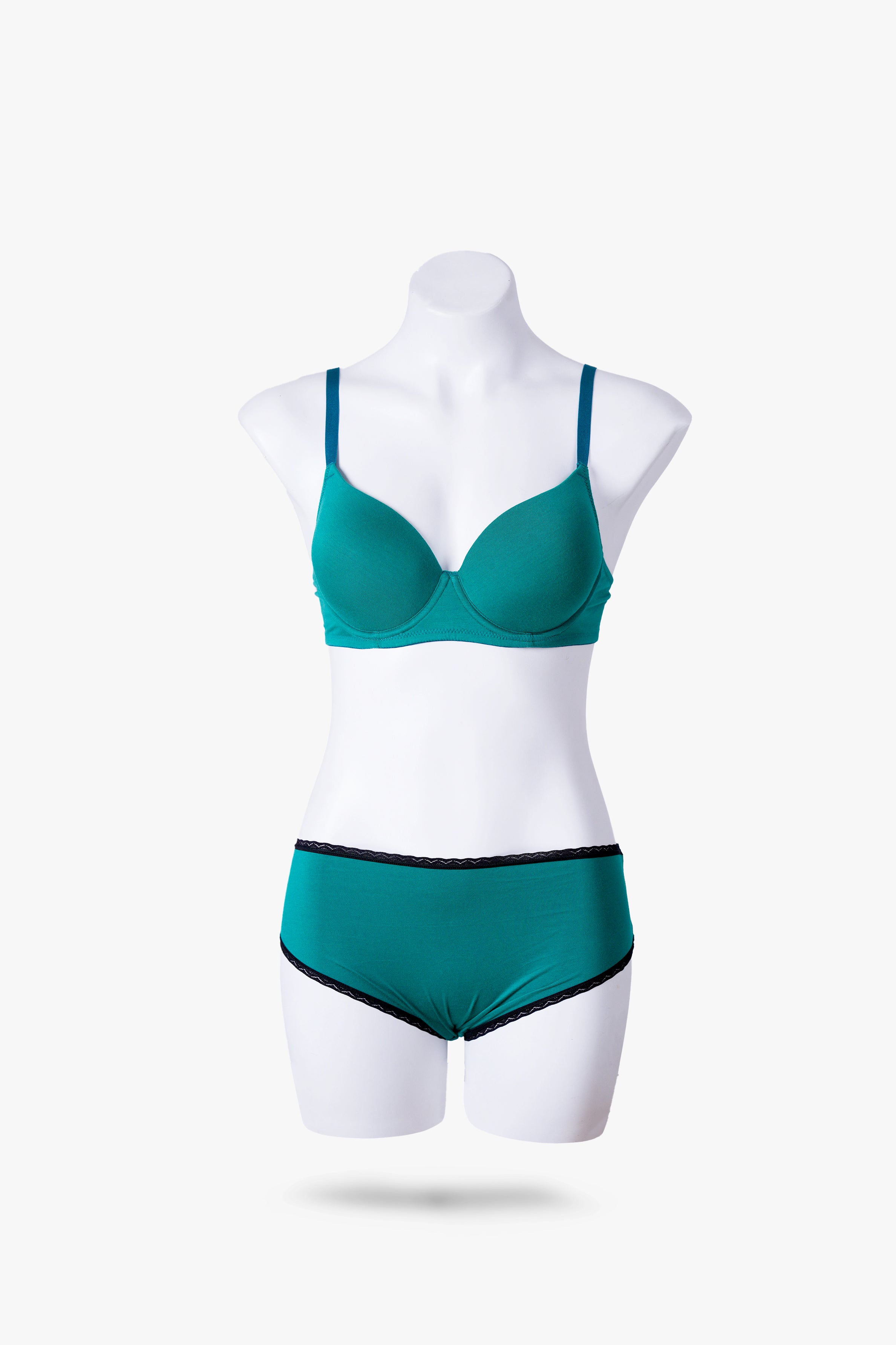 Envogue Teal Padded Plain Bra