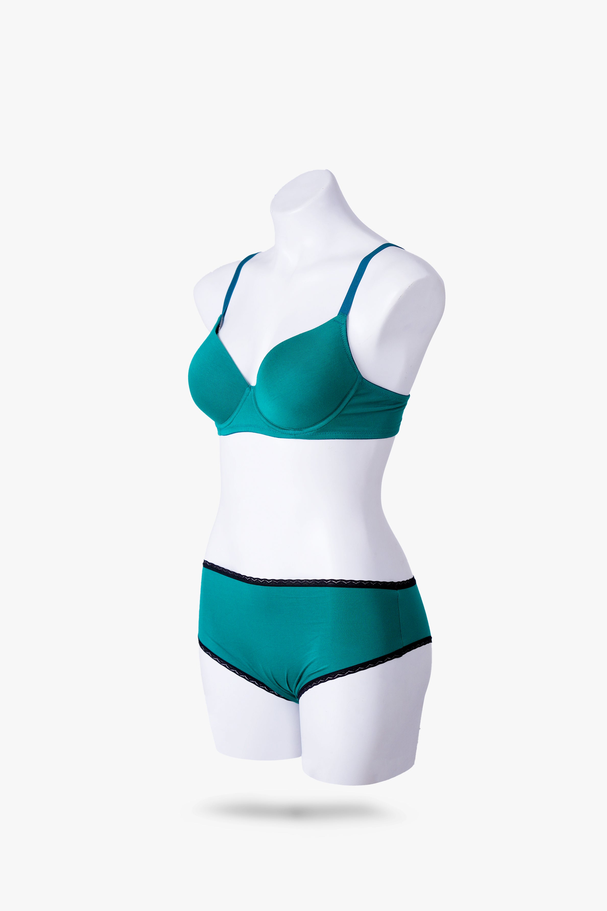 Envogue Teal Padded Plain Bra