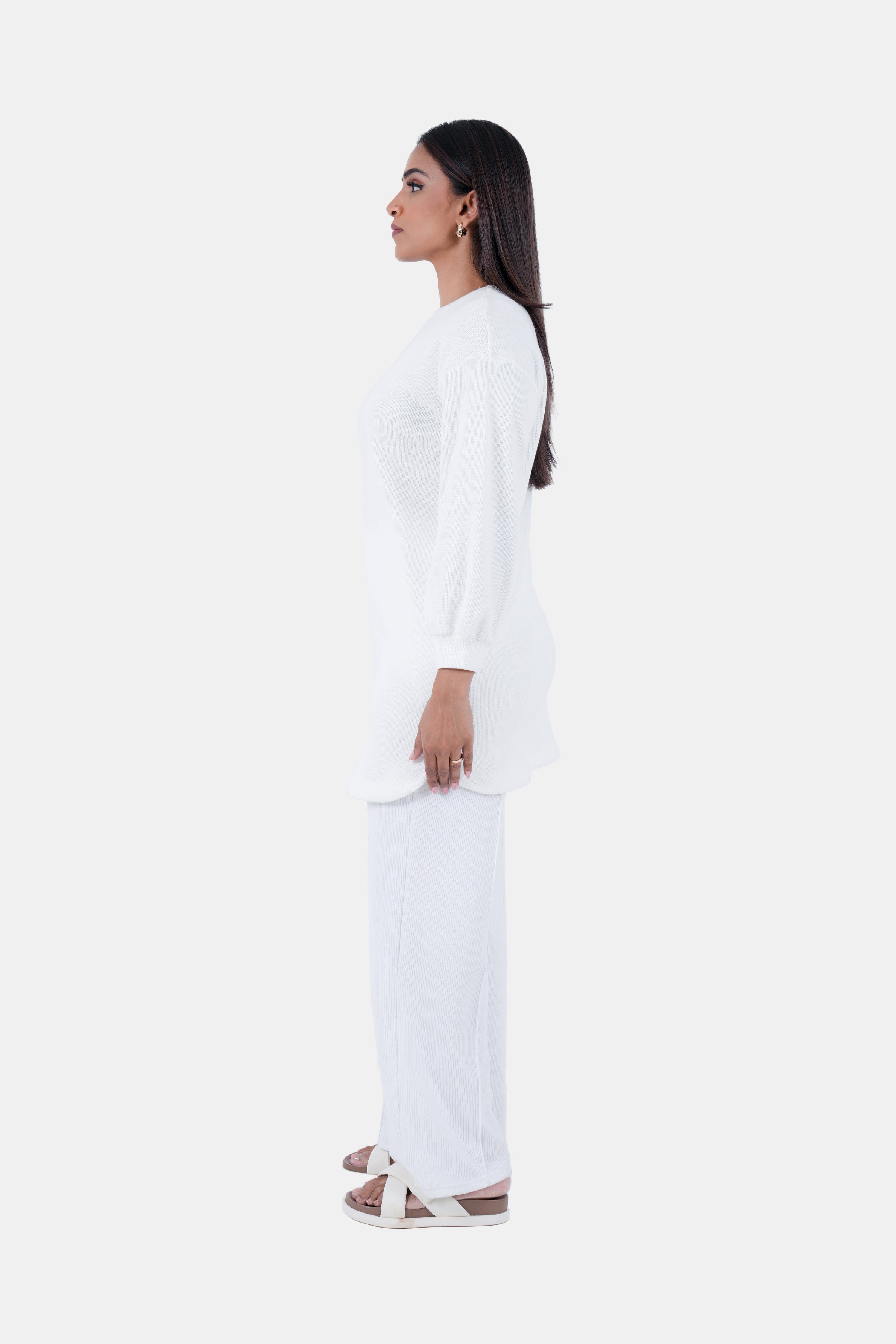 Hada SCENE Women's Luxe Street Plain Long Sleeve Top
