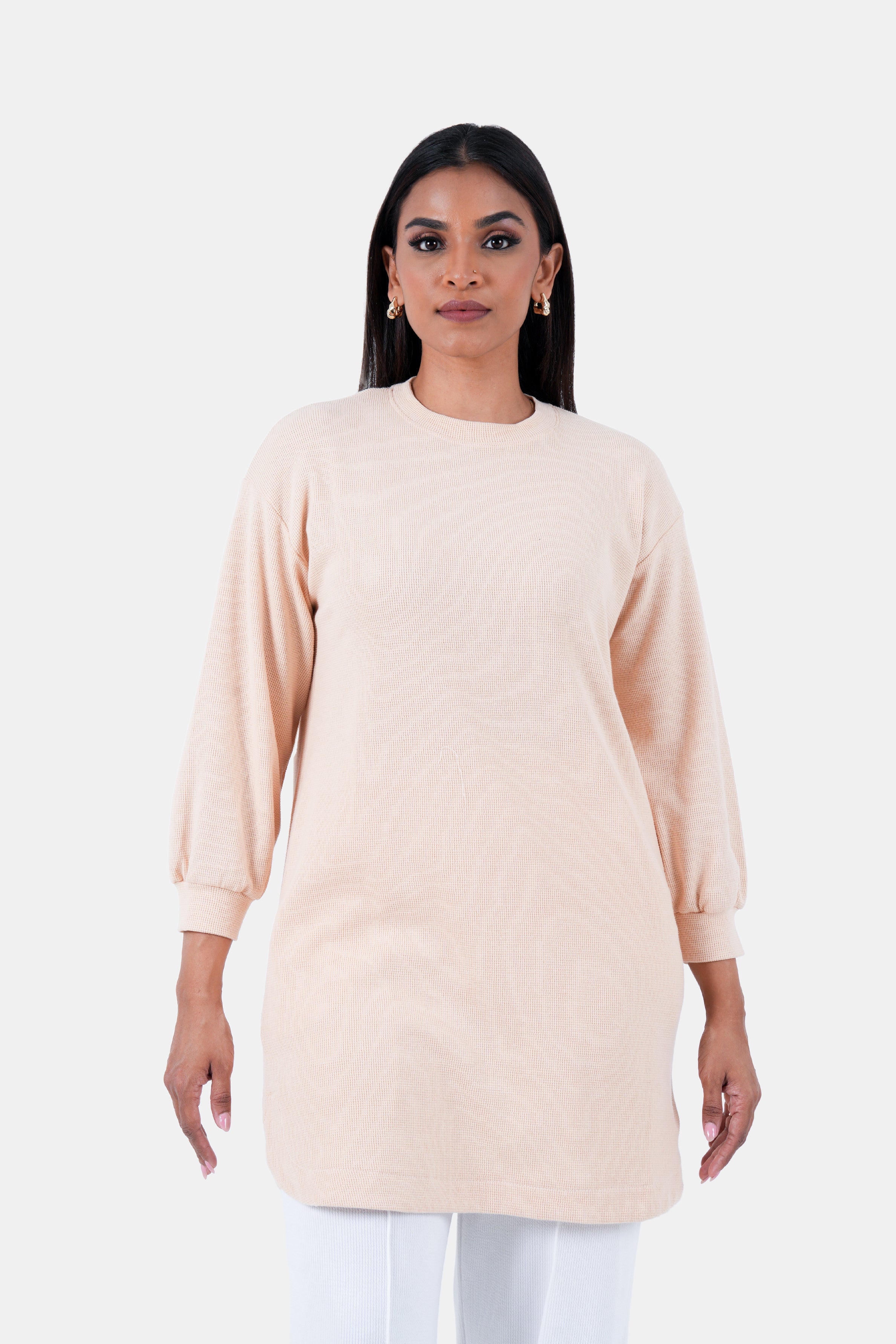 Hada SCENE Women's Luxe Street Plain Long Sleeve Top