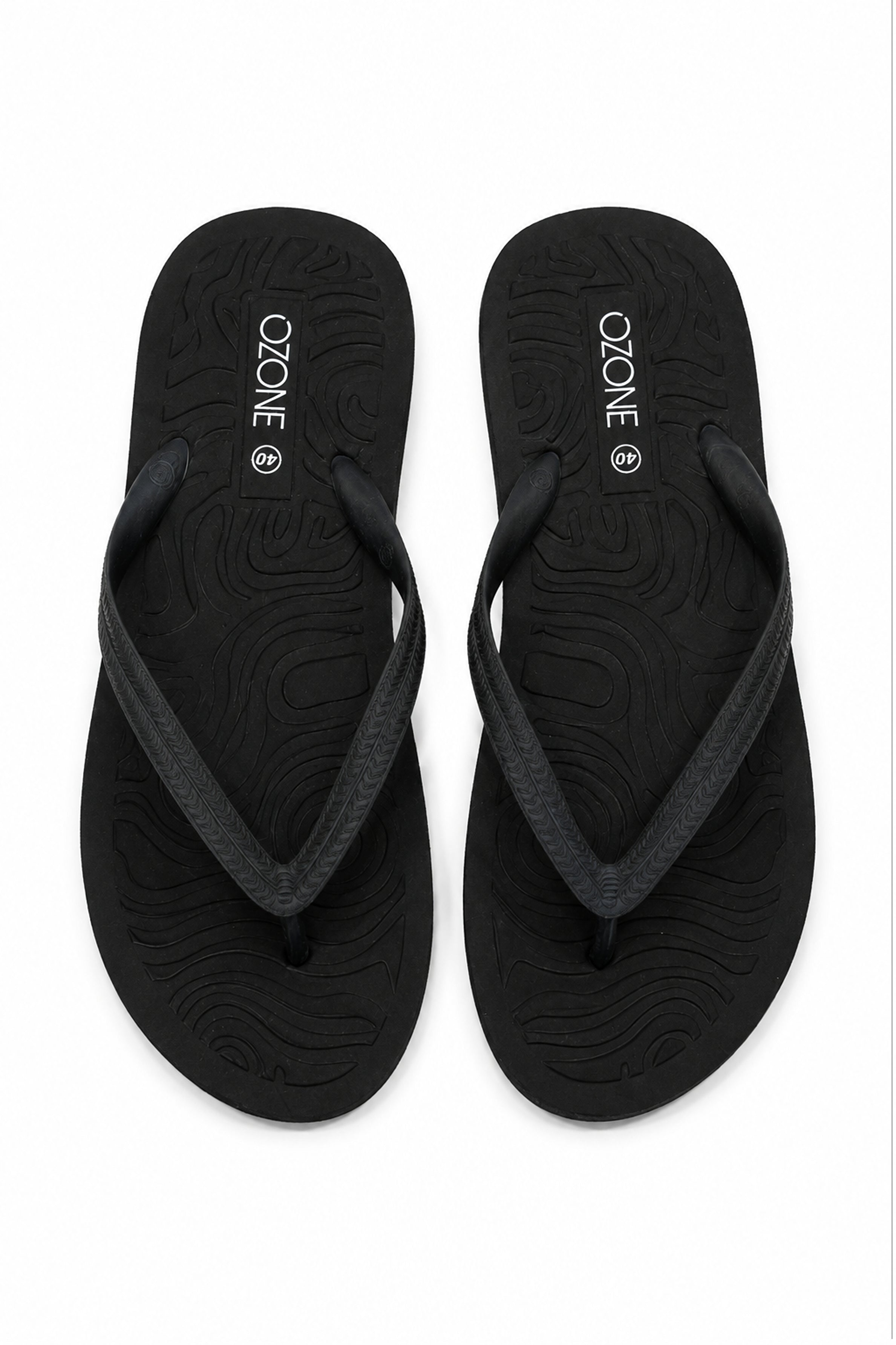 OZONE Men's Black Flip Flops