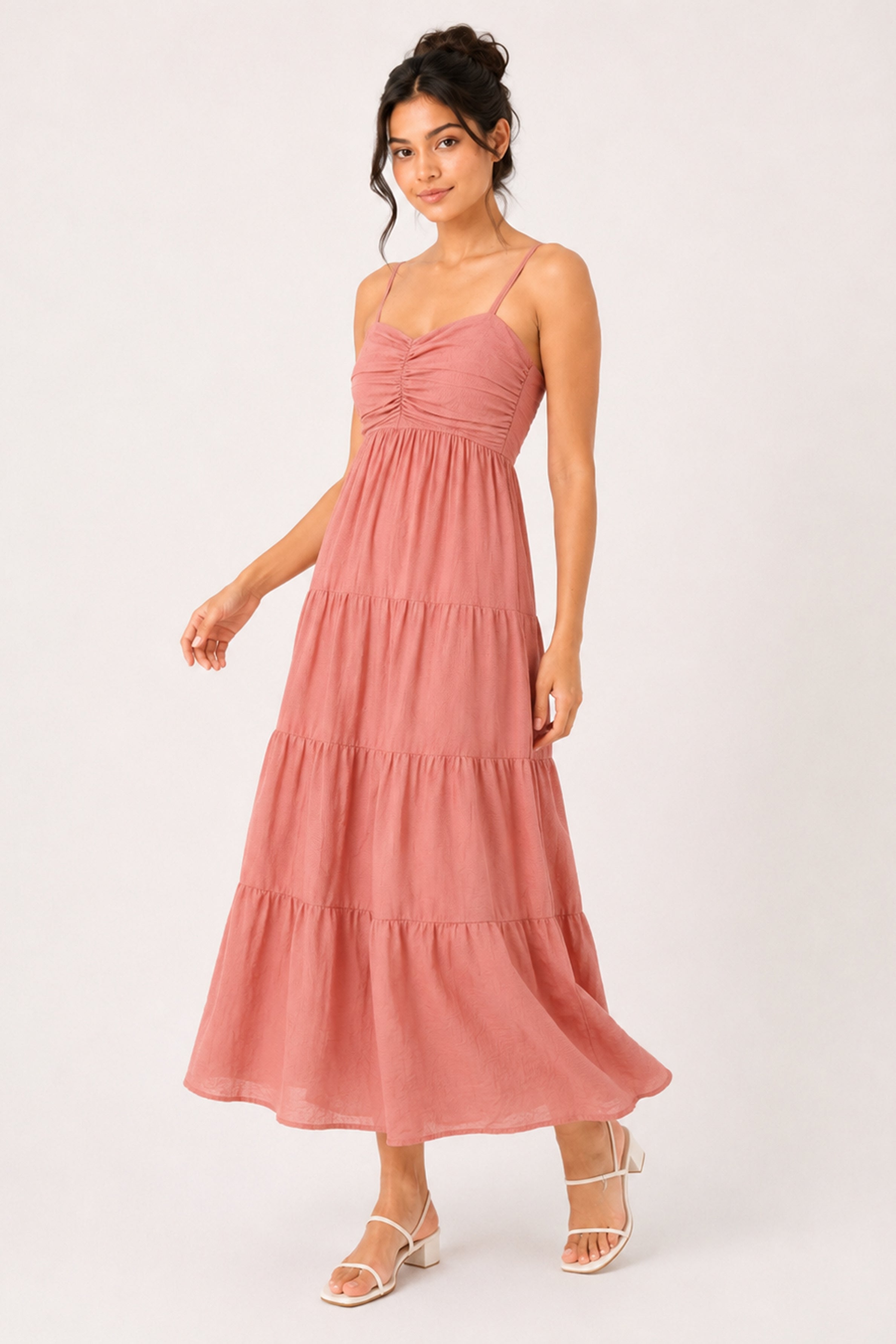 MODANO Long Casual Dress - Peach