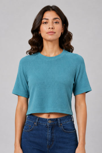 MODANO Casual Crop Top - Green