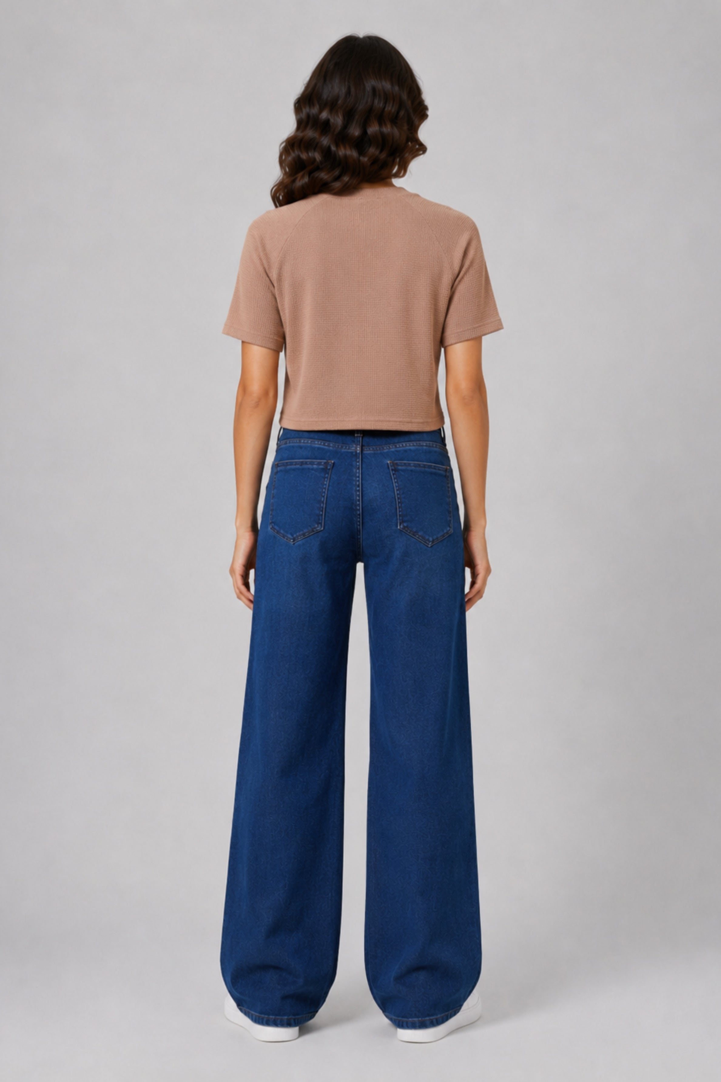 MODANO Casual Crop Top - Beige