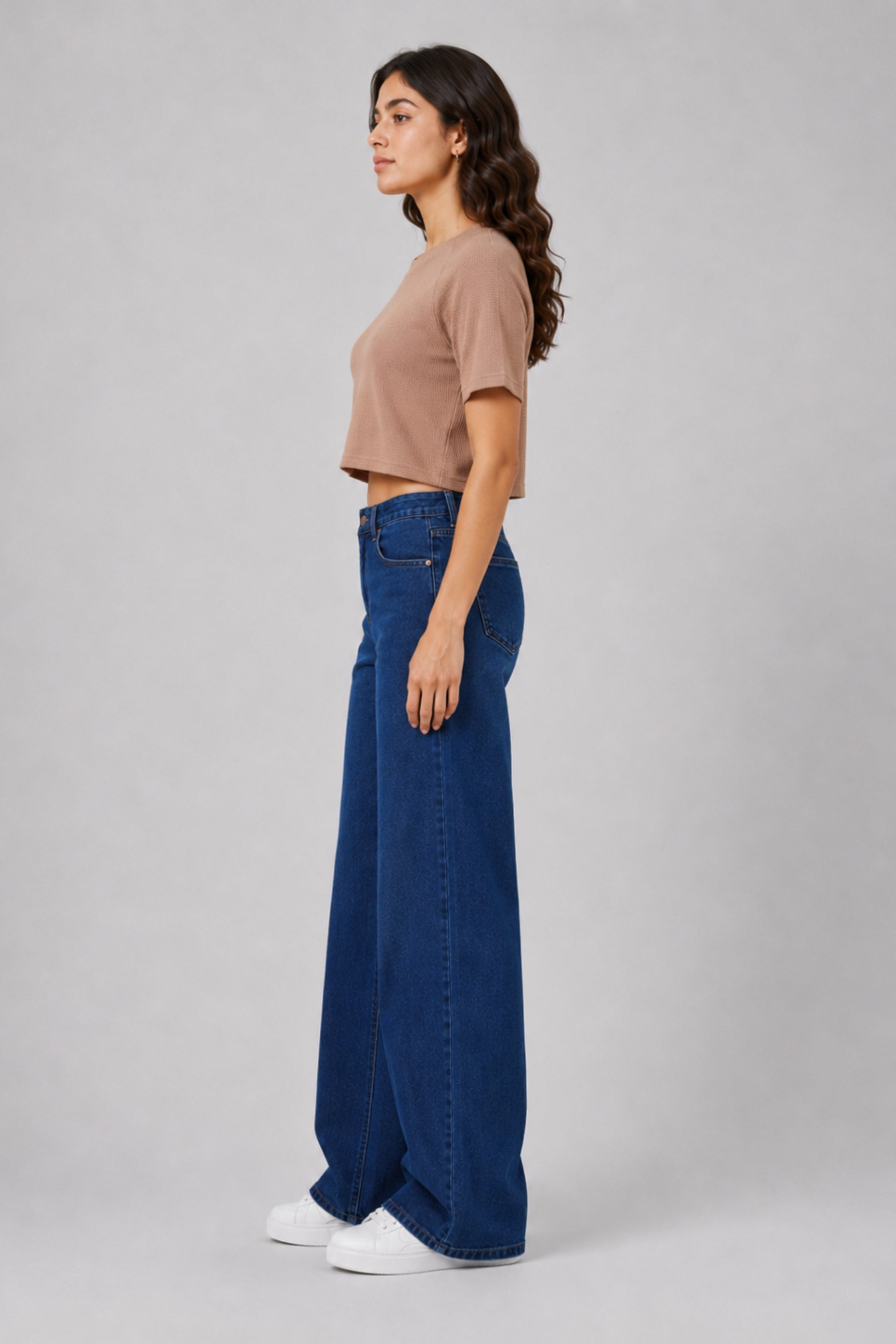 MODANO Casual Crop Top - Beige