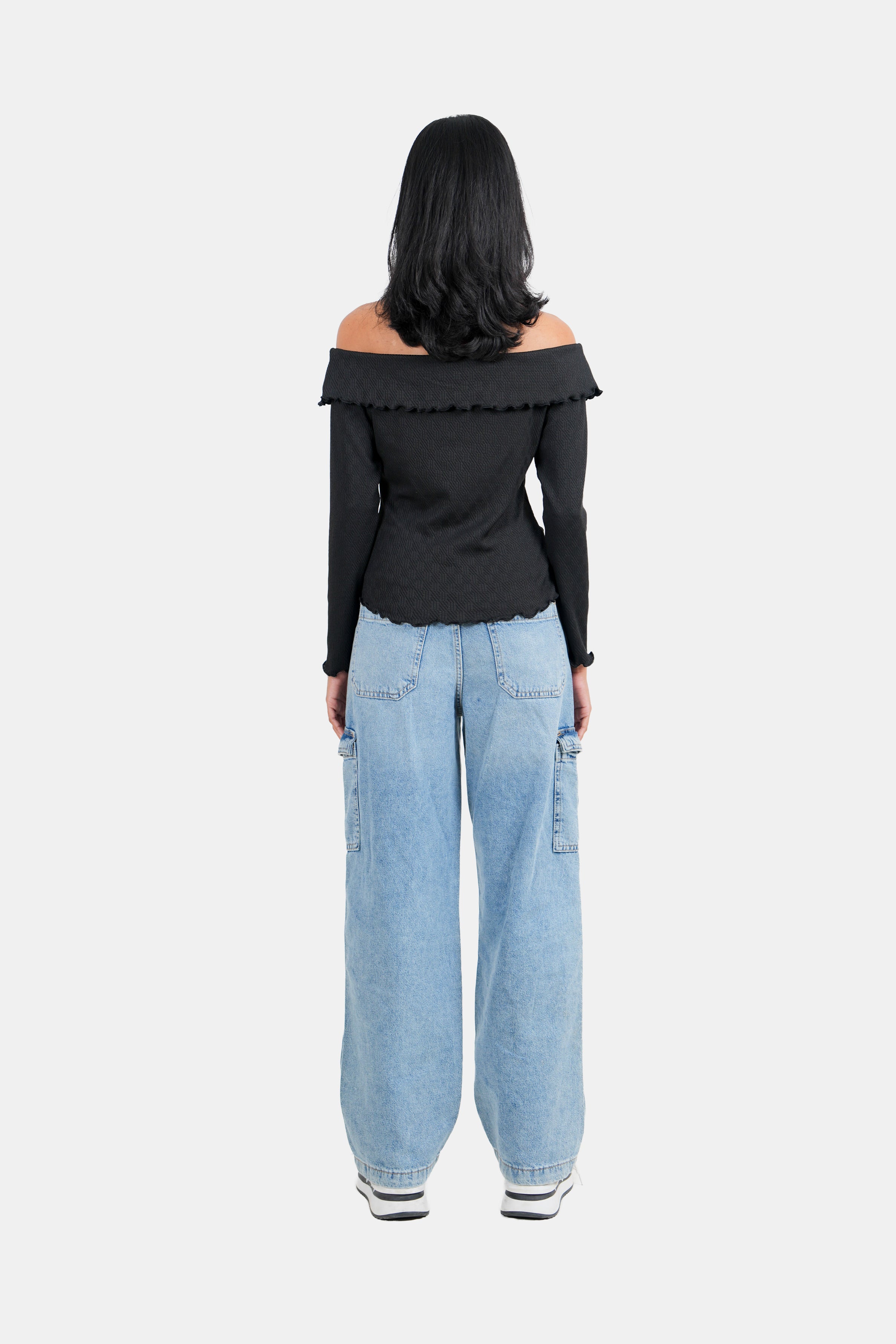 Modano Women's Long Sleeve Off-shoulder T-Shirt - Casual Wear