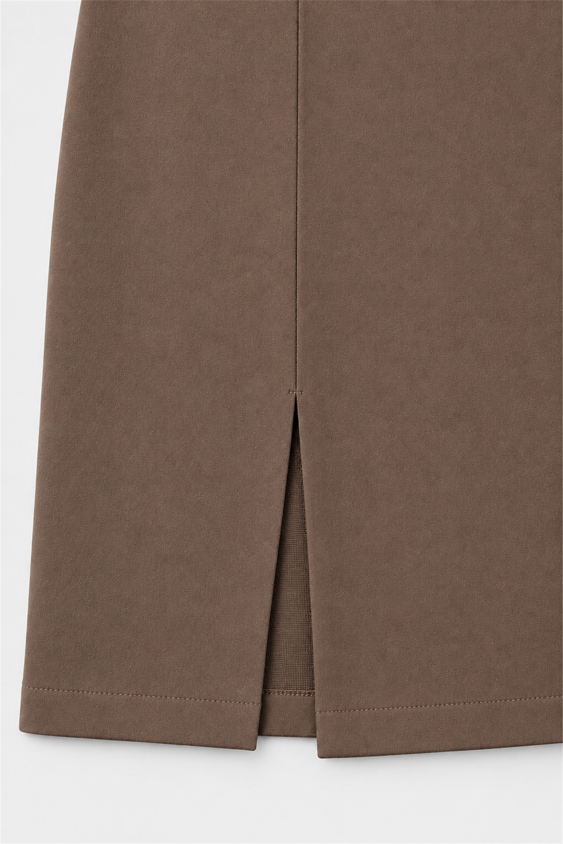 ENVOGUE Women's Formal Plain Skirt - Light Brown