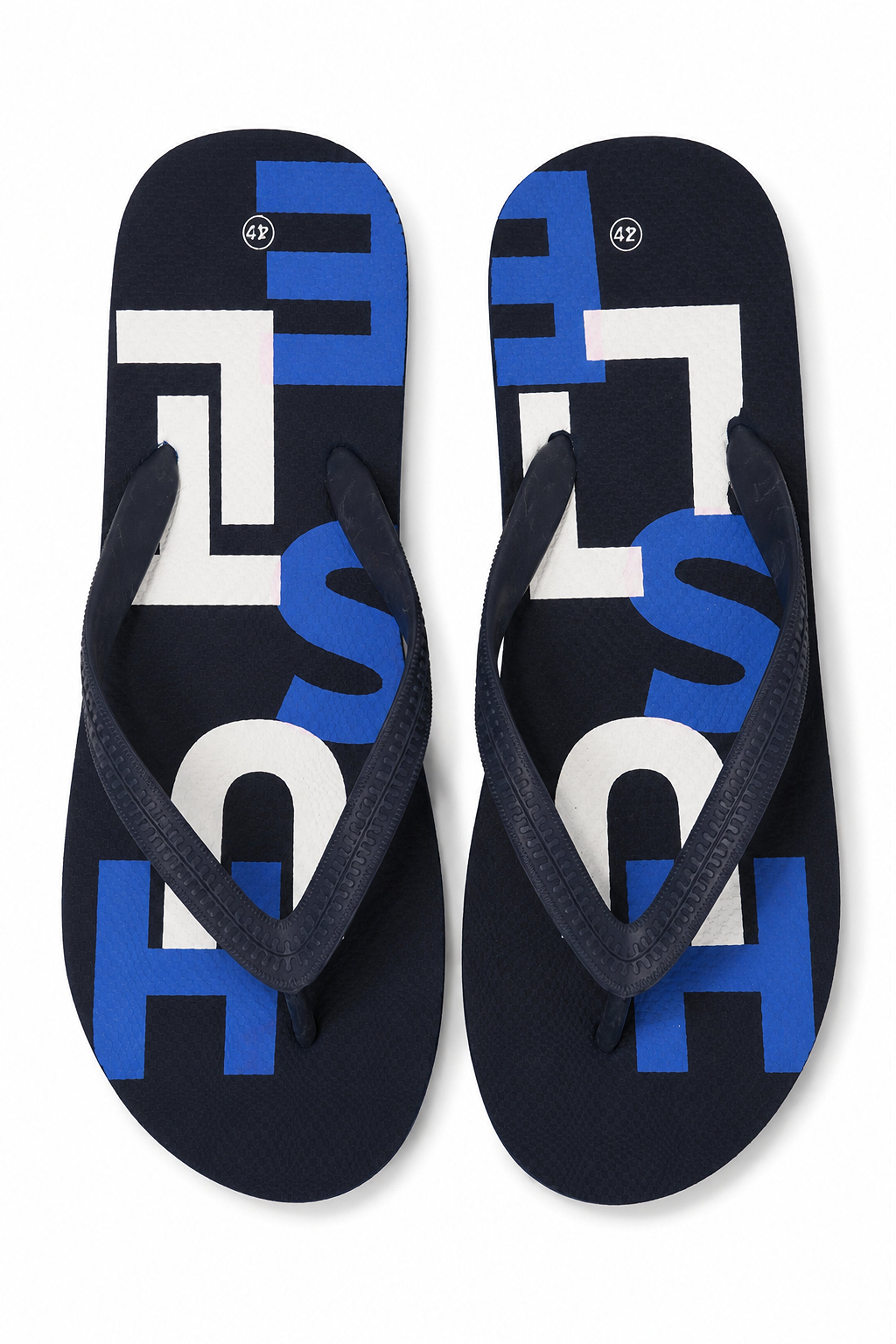 HUSTLE Men's  Flip Flops - Navy