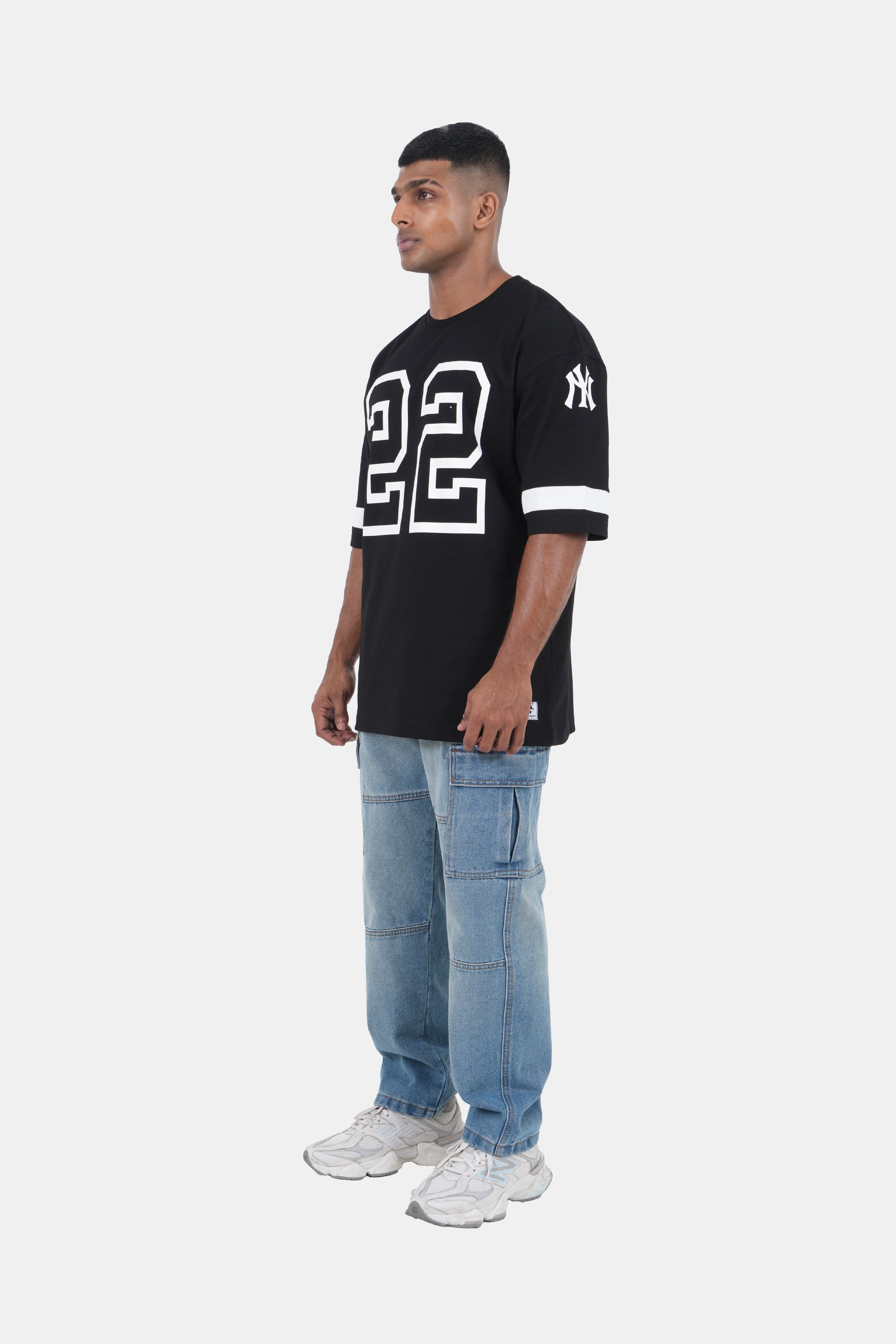 Hustle Men's Jersey Vibes Dual Pocket Cargo Denim Pant