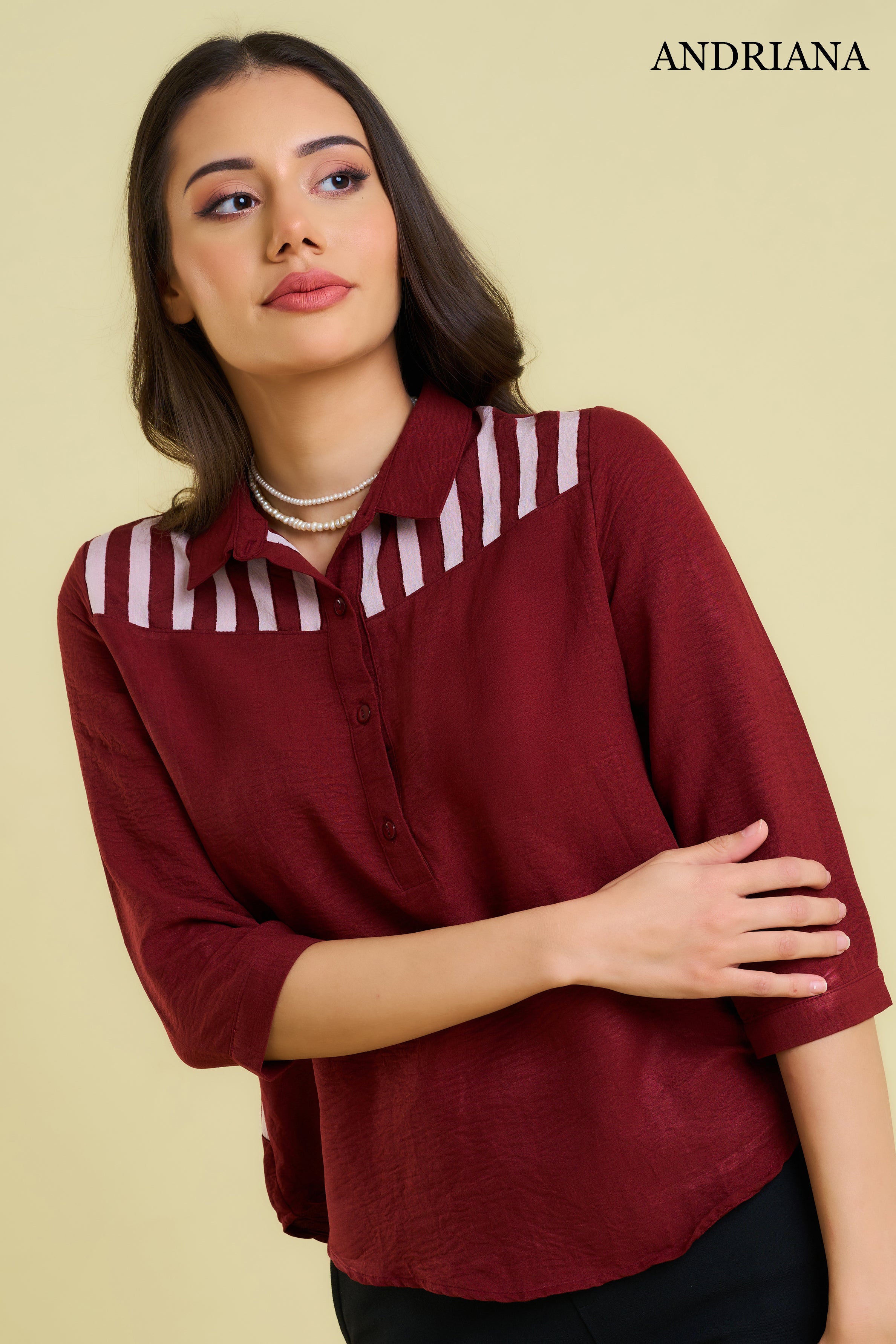 ANDRIANA Women's Formal Blouse