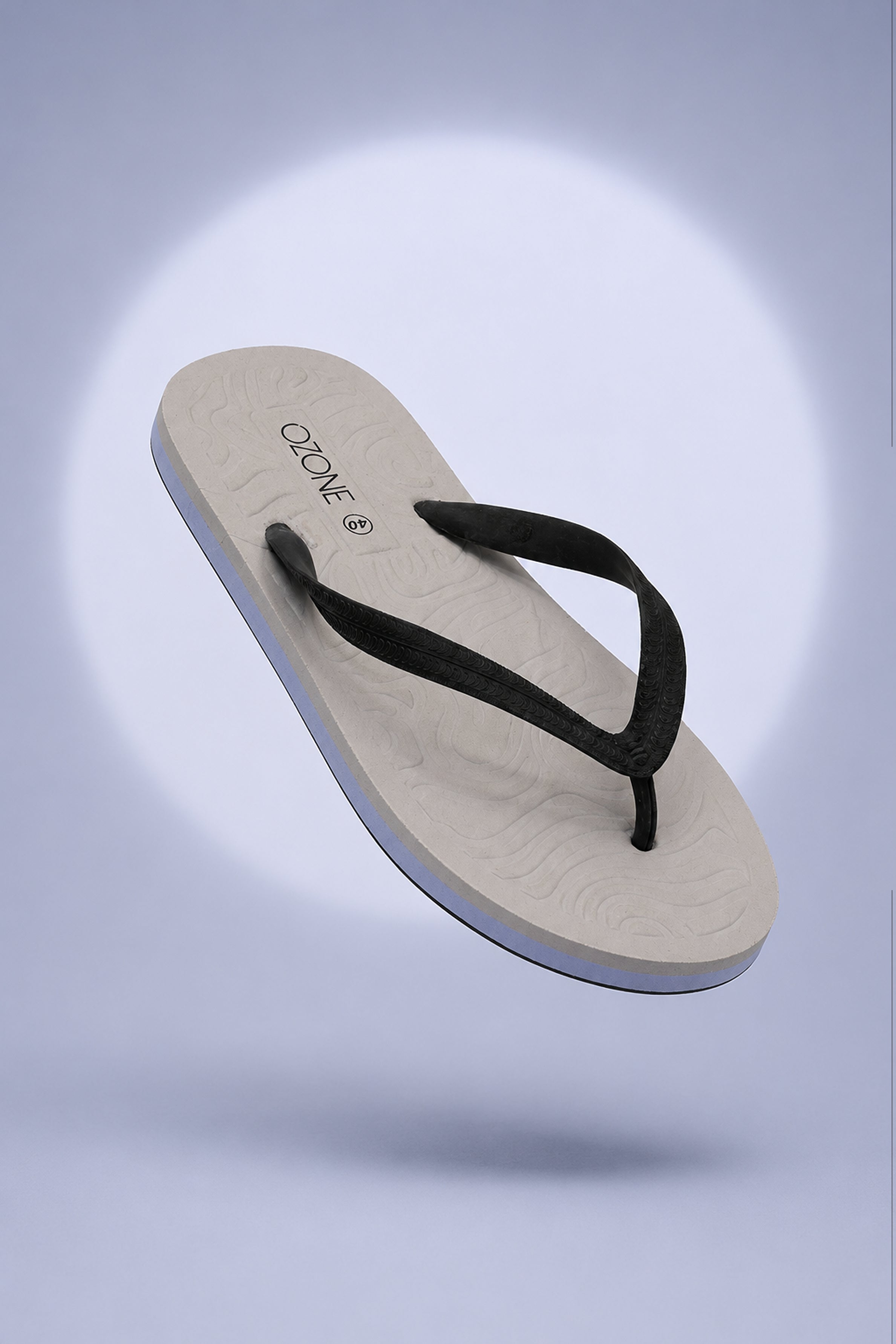 OZONE Men's Light Gray Flip Flops