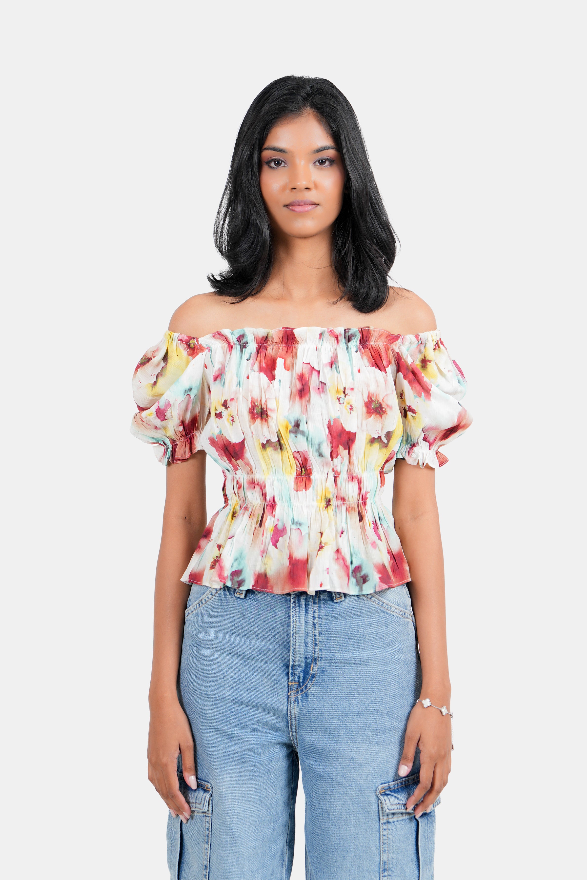 Modano  Women's Crop Shirt- Casual Wear