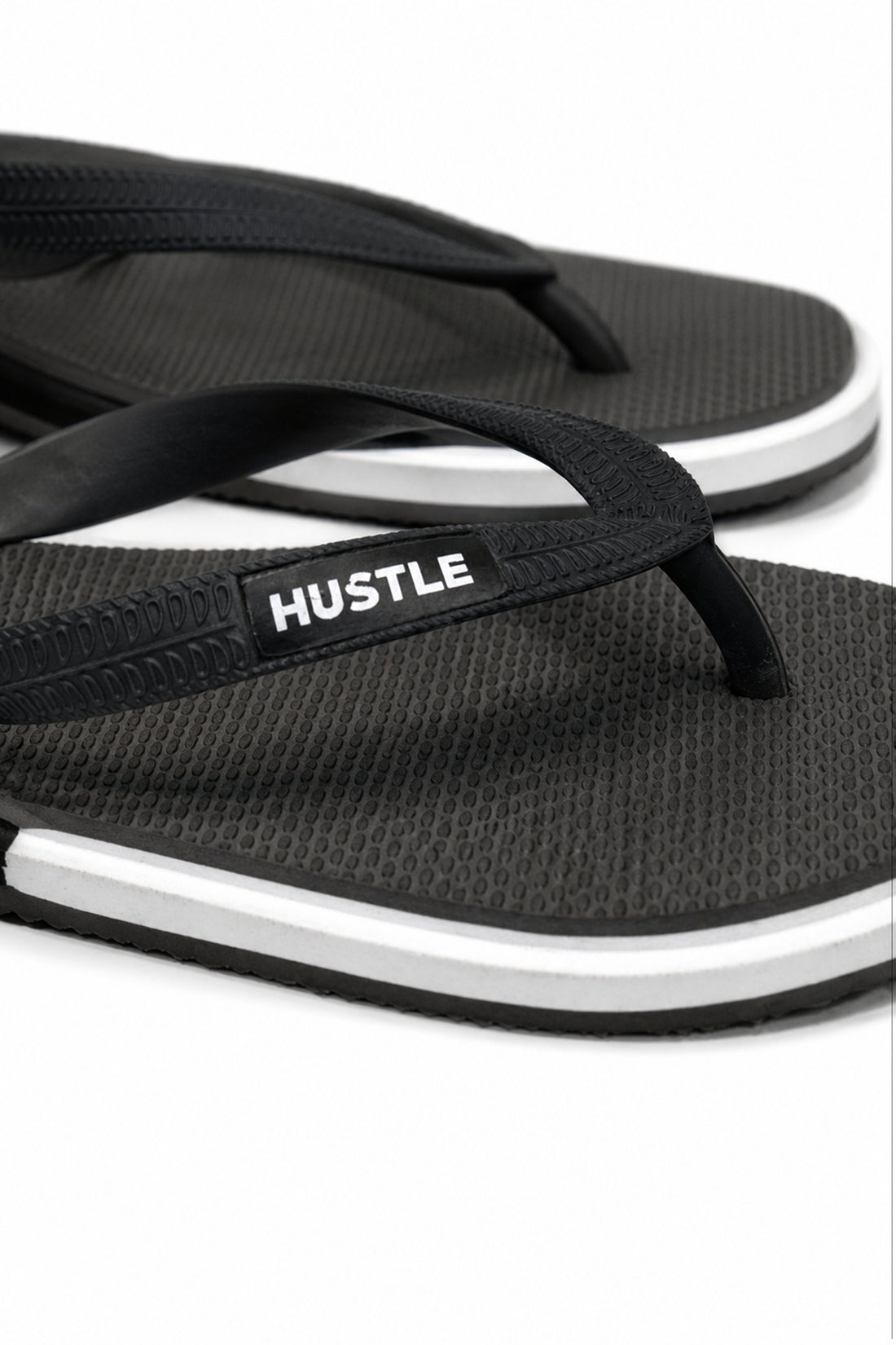 HUSTLE Men's  Flip Flops - Black