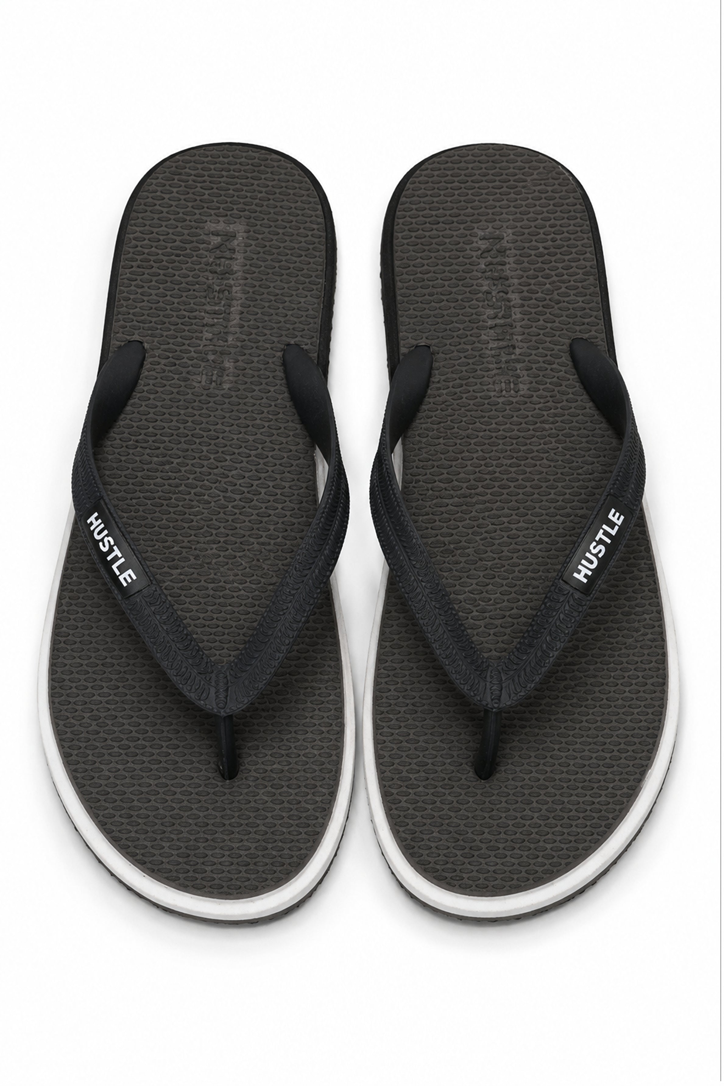 HUSTLE Men's  Flip Flops - Black