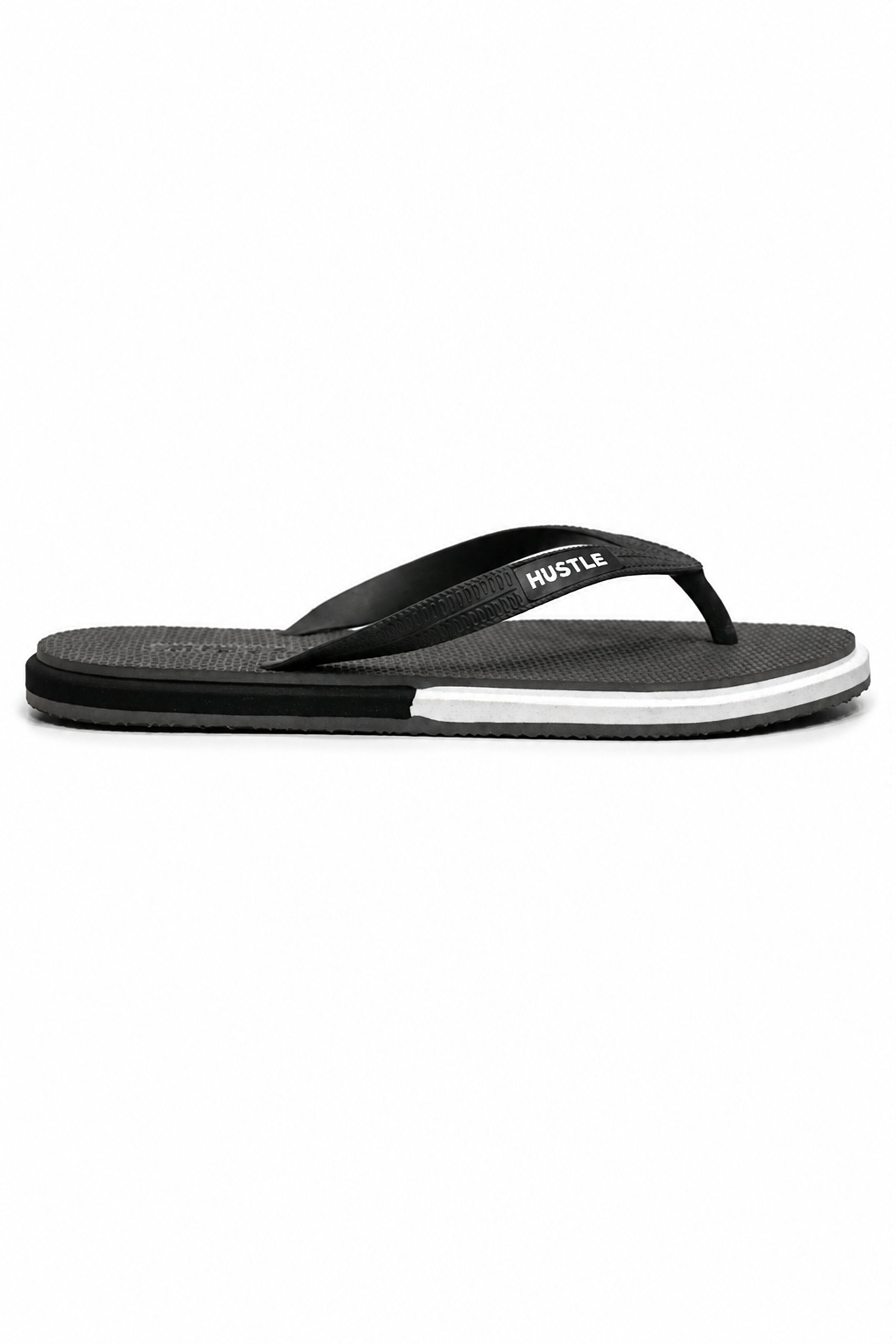 HUSTLE Men's  Flip Flops - Black