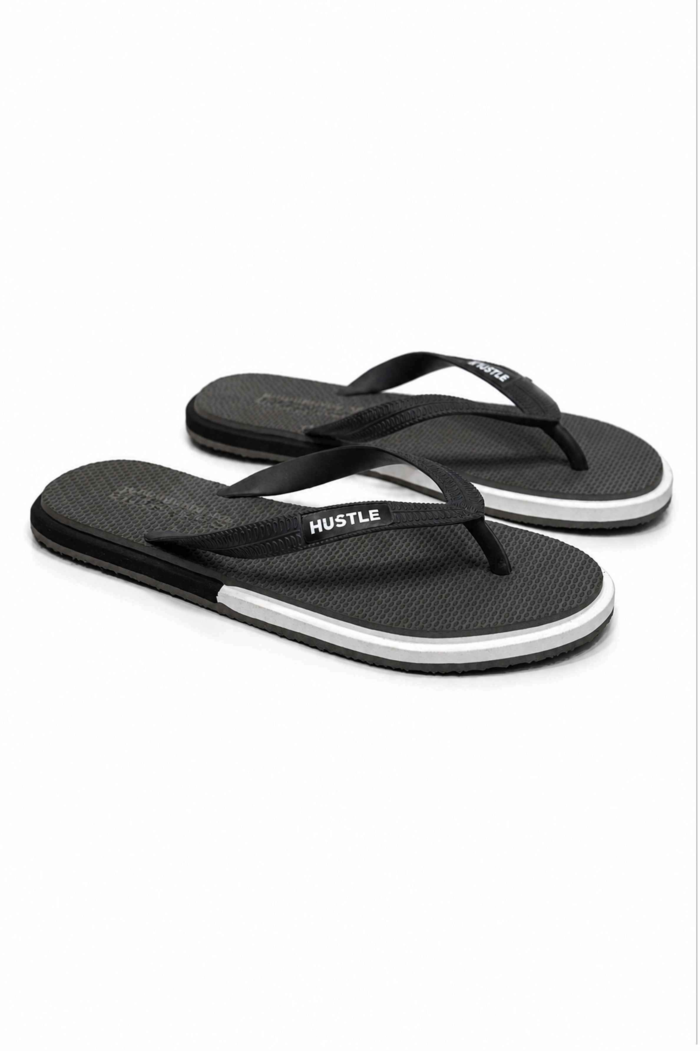 HUSTLE Men's  Flip Flops - Black