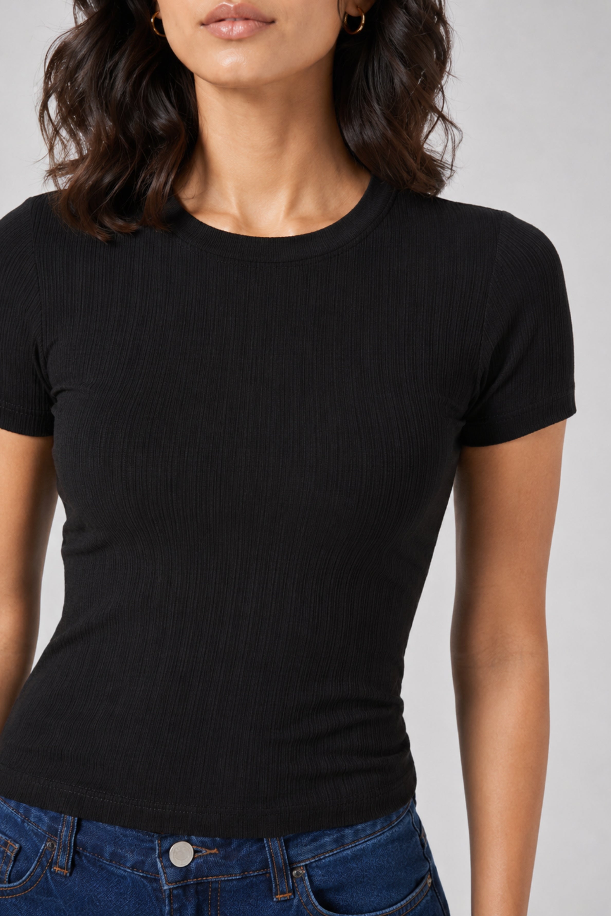 MODANO Casual Short Sleeve Tees - Black