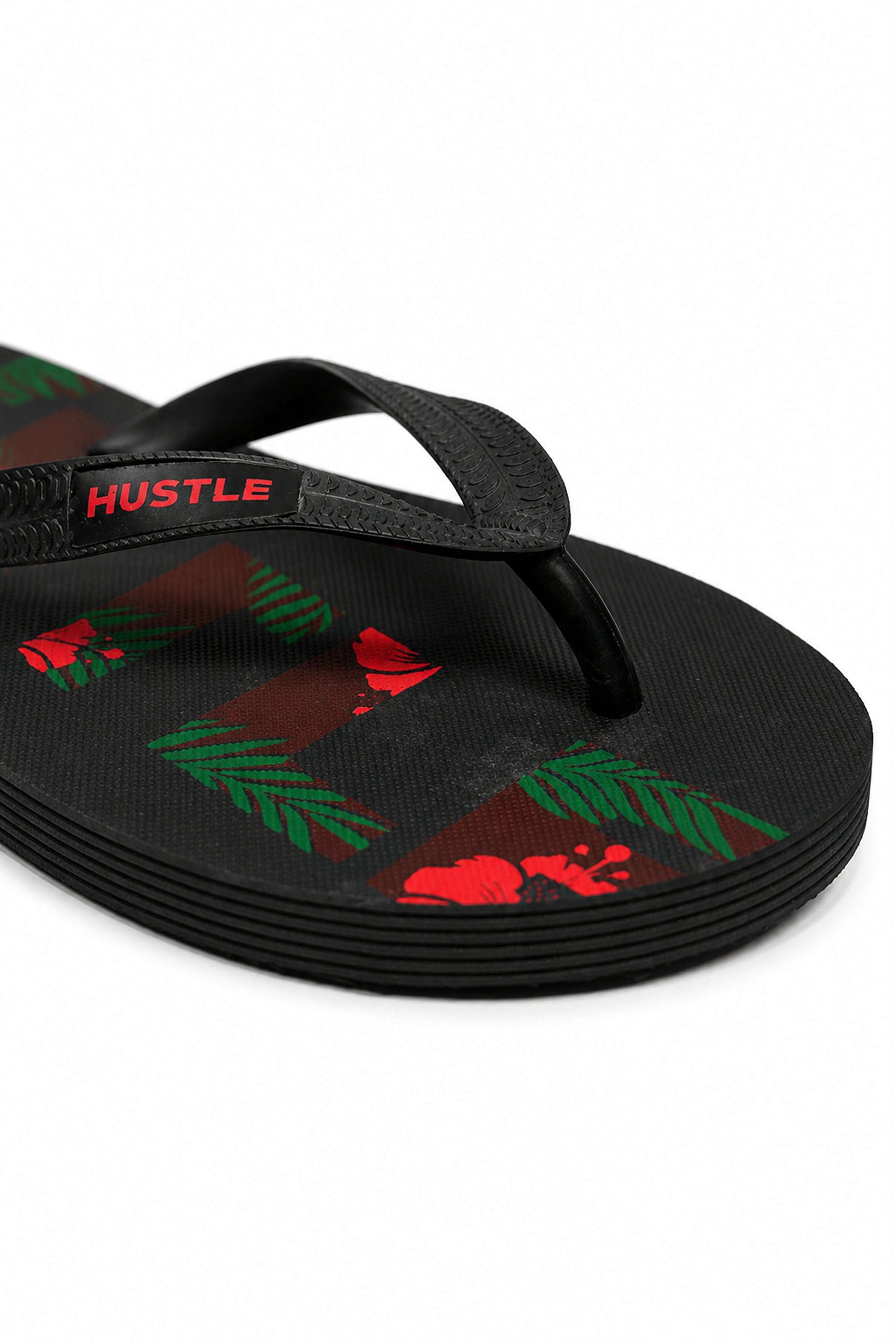 HUSTLE Men's Flip Flops - Black
