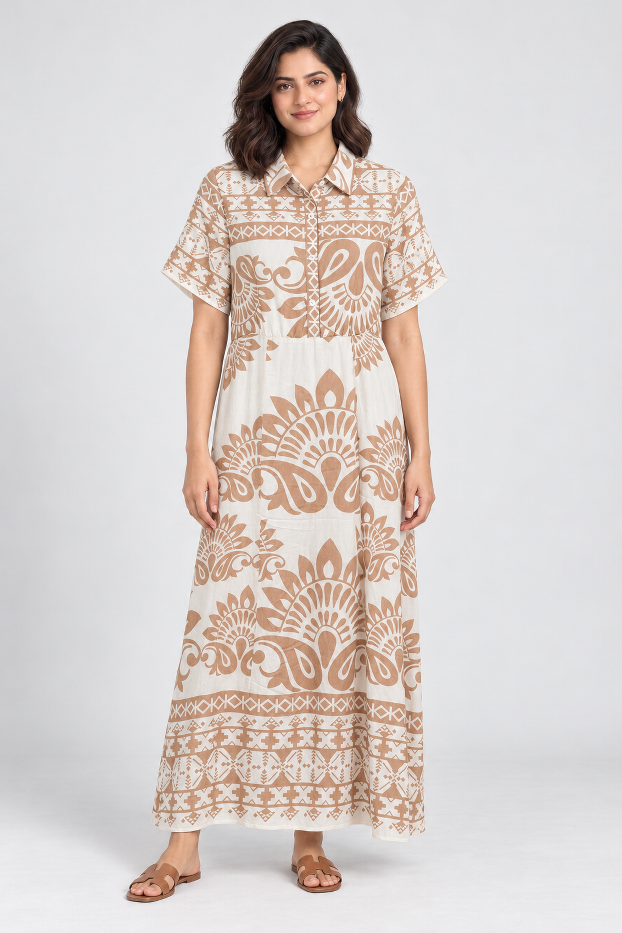 FOREVER 21 Women's Casual Regular Dress - Beige