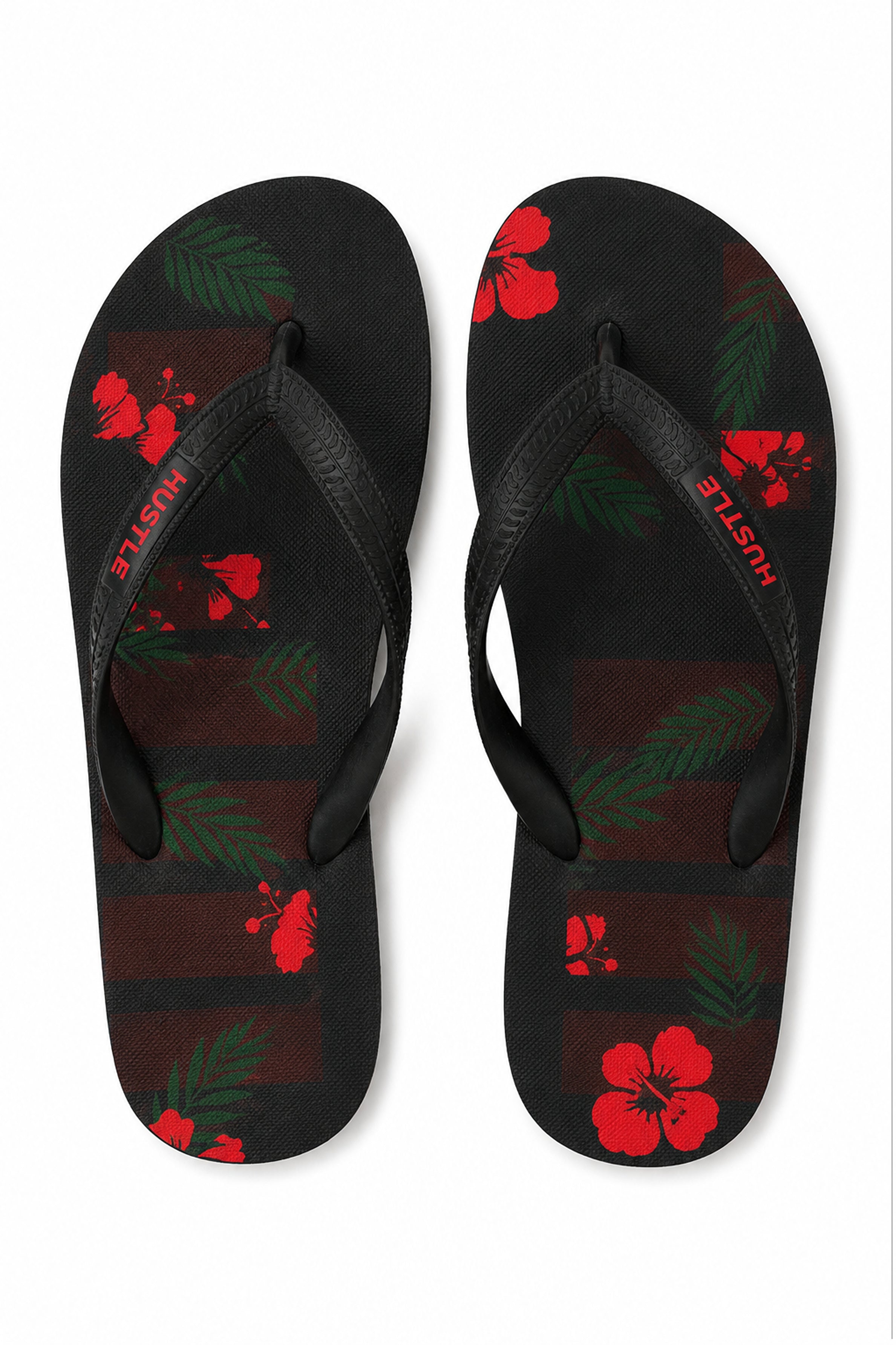 HUSTLE Men's Flip Flops - Black