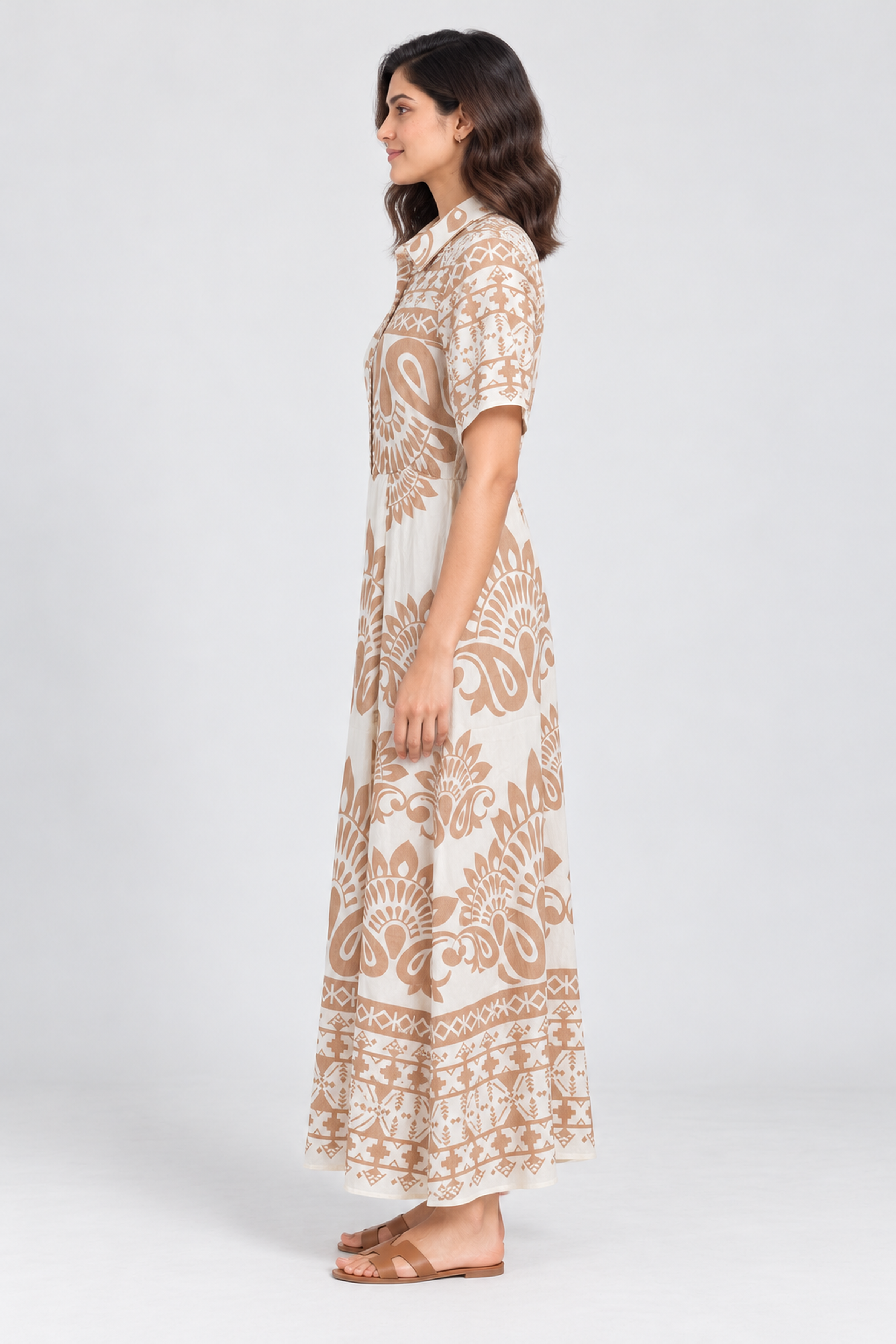 FOREVER 21 Women's Casual Regular Dress - Beige