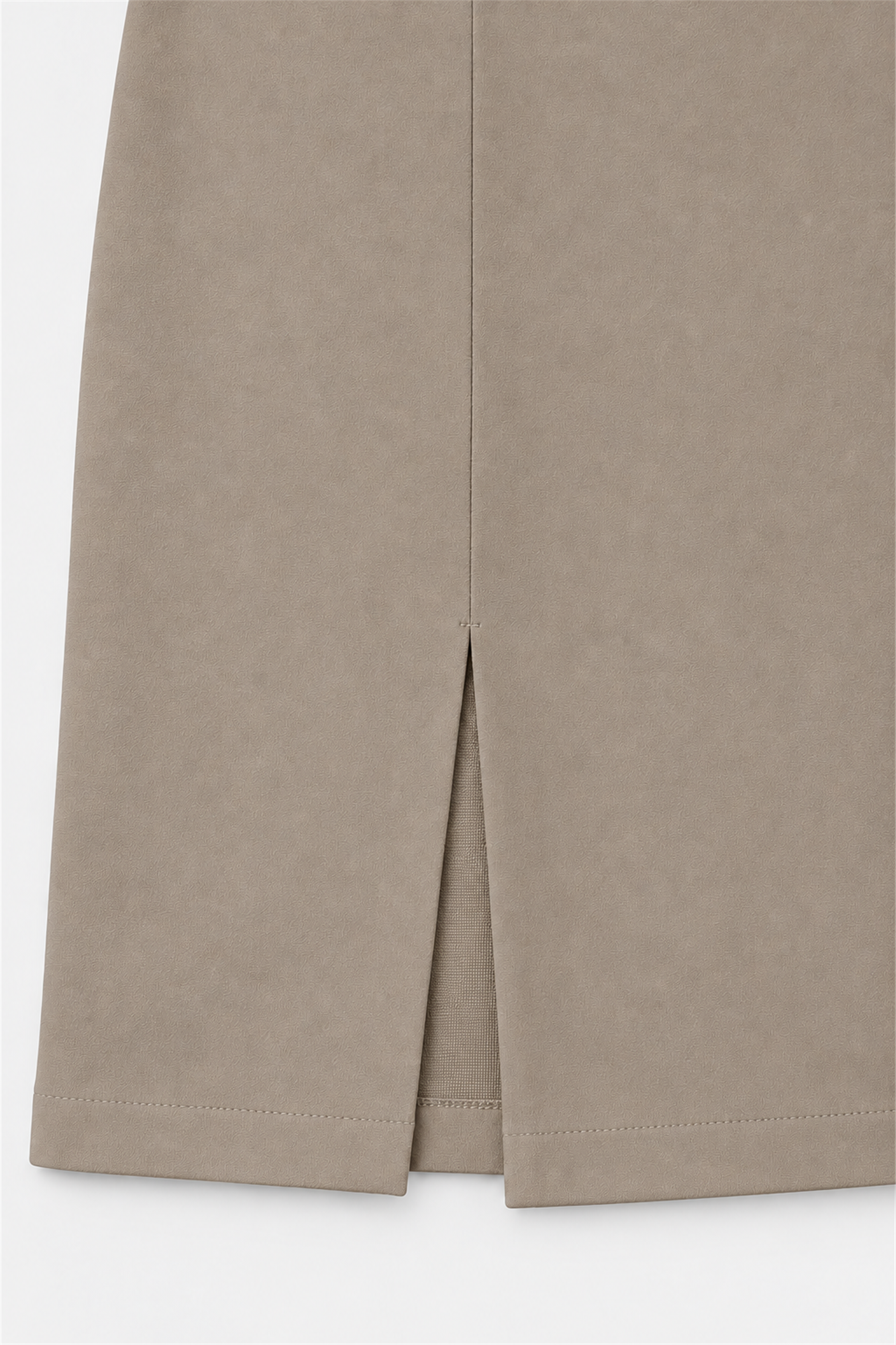 ENVOGUE Women's Formal Plain Skirt - Beige