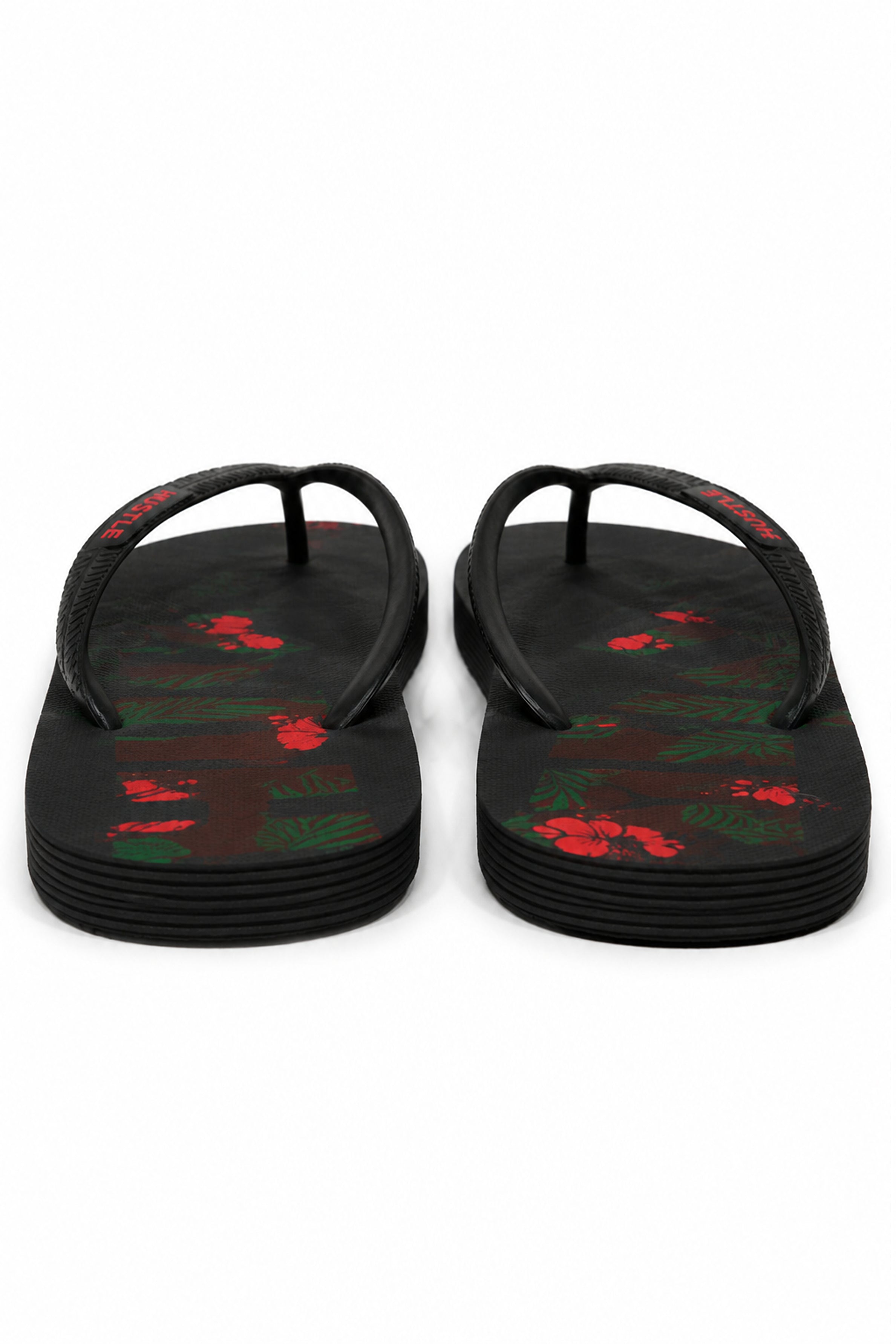HUSTLE Men's Black Flip Flops
