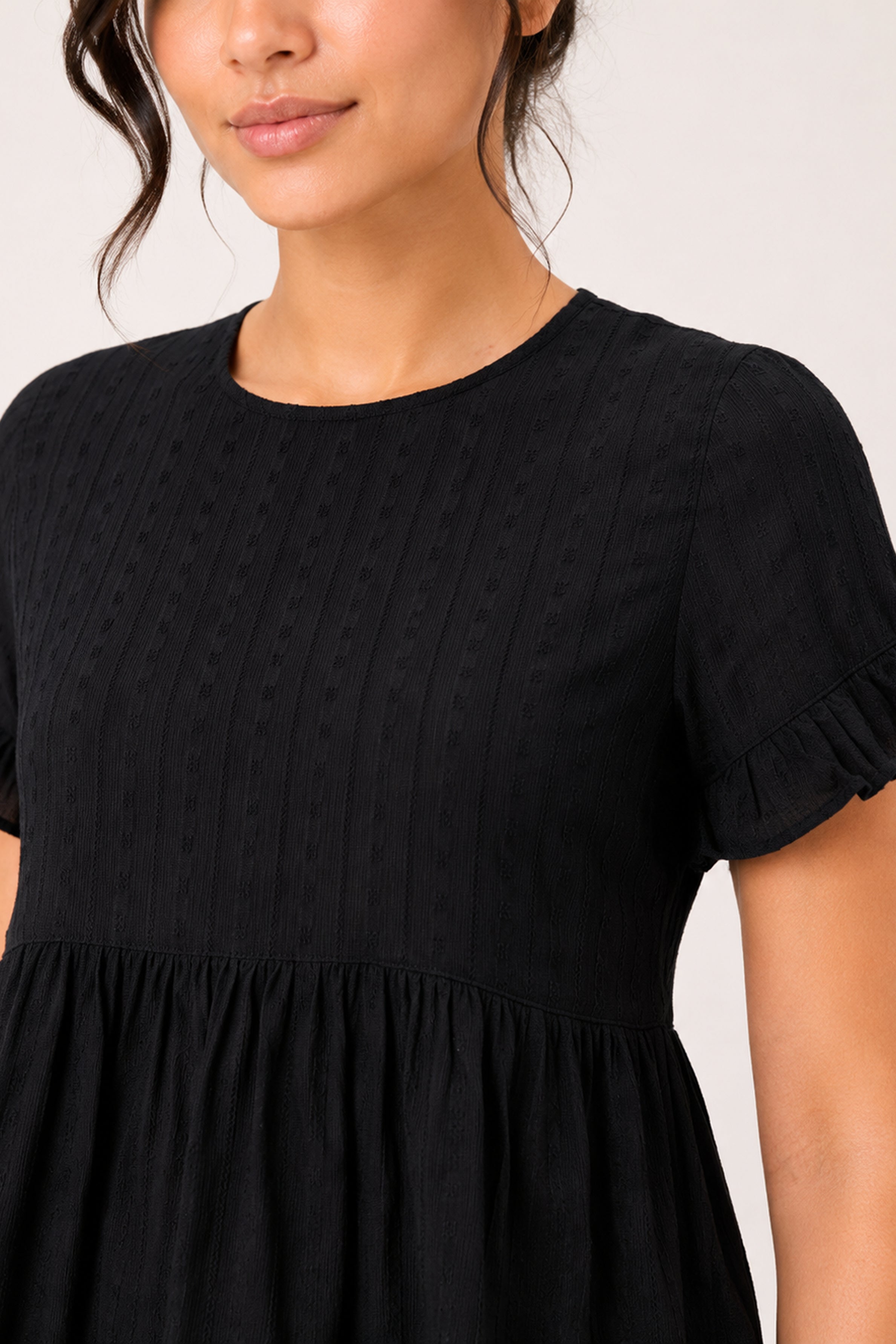 MODANO Casual Plain Blouse - Black