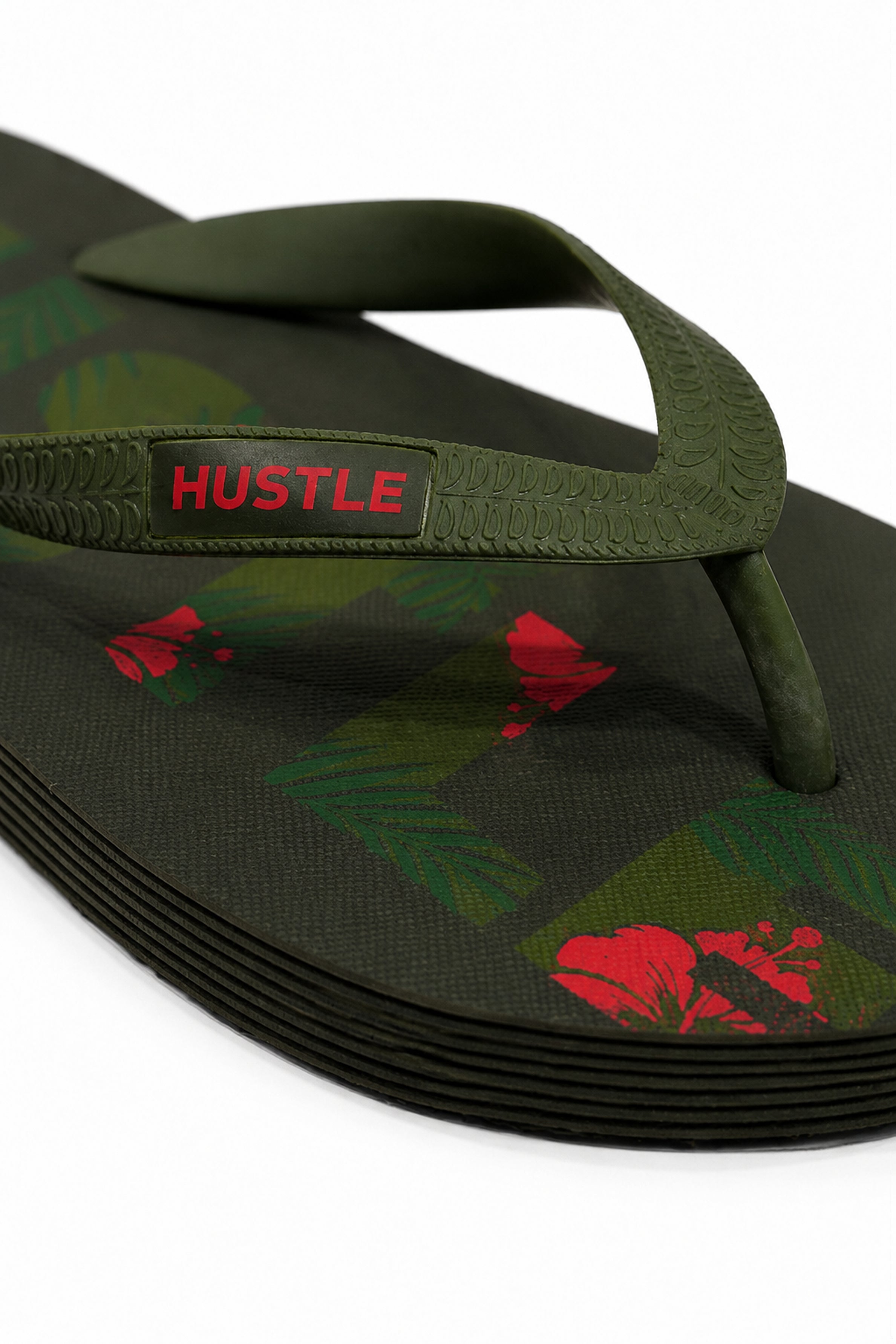 HUSTLE Men's Flip Flops - Green