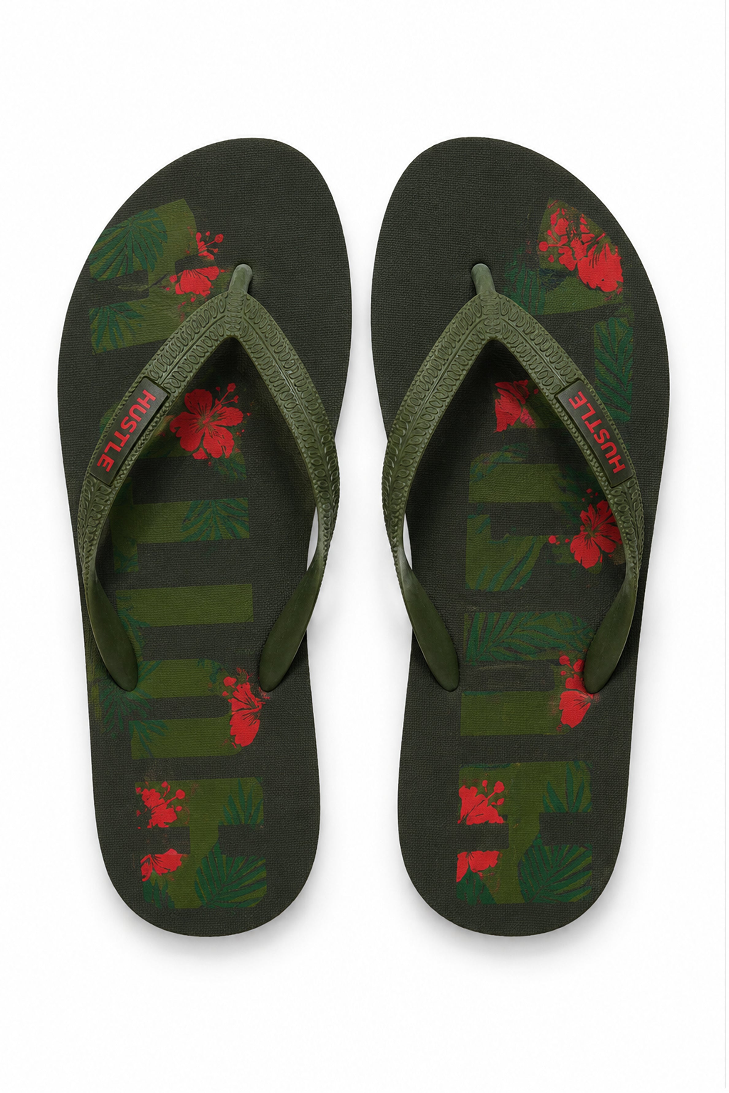 HUSTLE Men's Flip Flops - Green