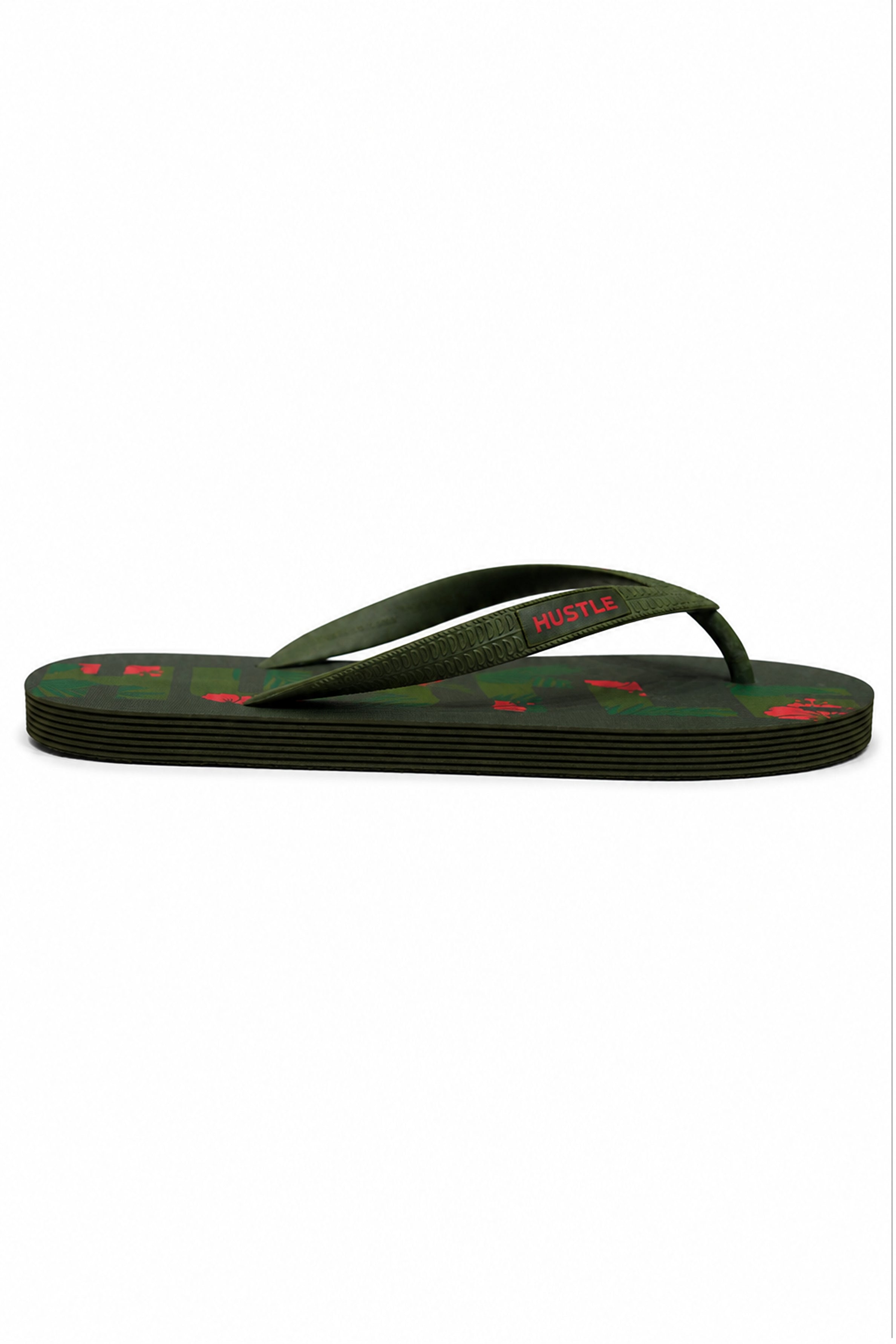 HUSTLE Men's Flip Flops - Green