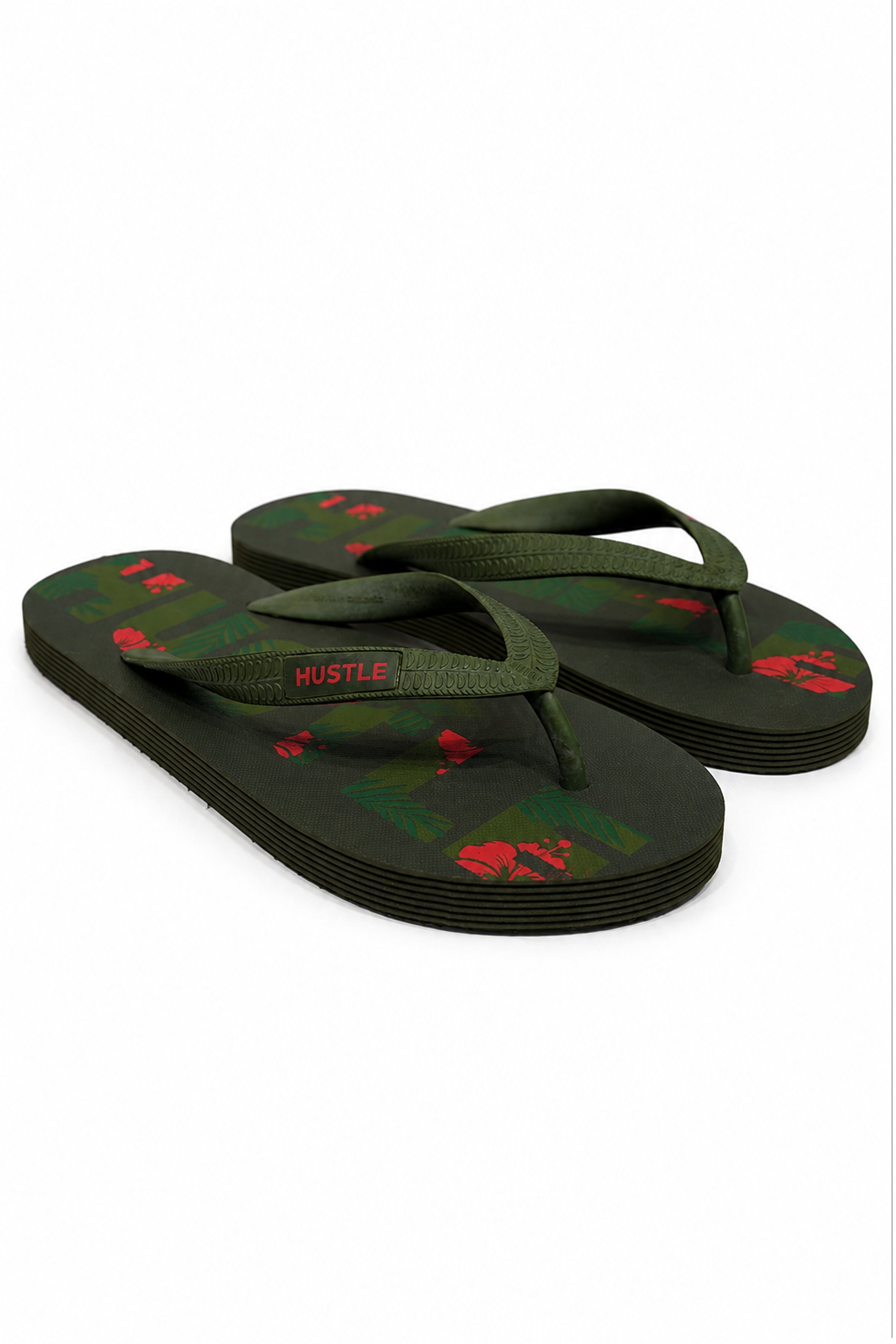 HUSTLE Men's Flip Flops - Green