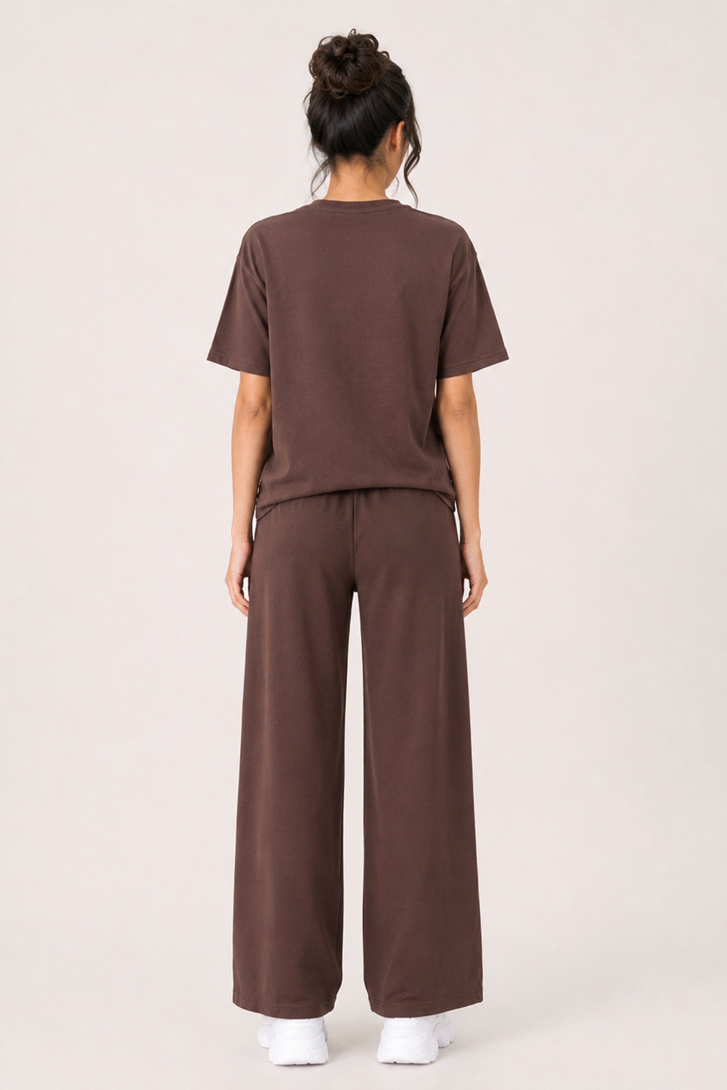 MODANO Casual Crew Neck Tees - Coffee