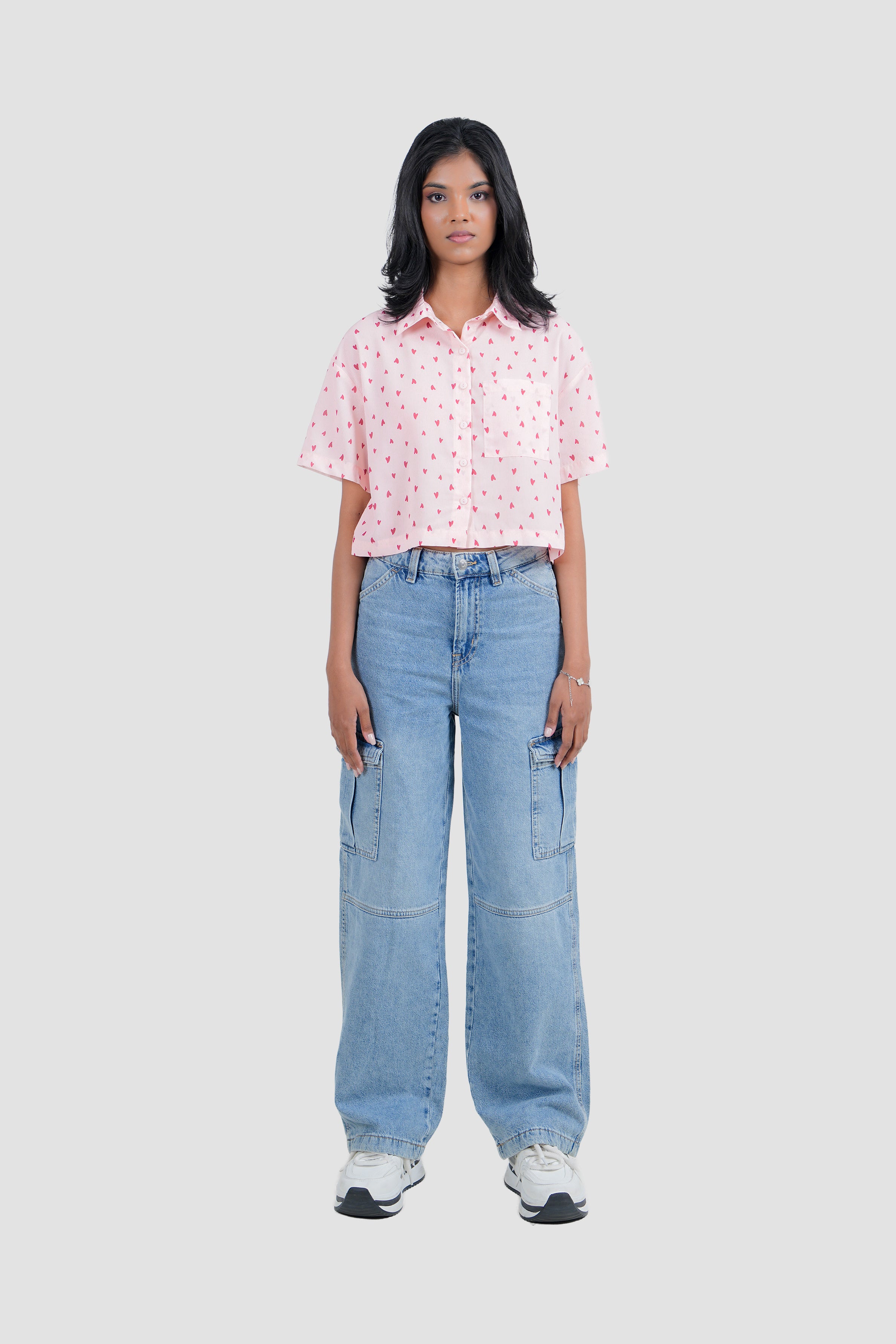 Modano  Women's Crop Shirt- Casual Wear