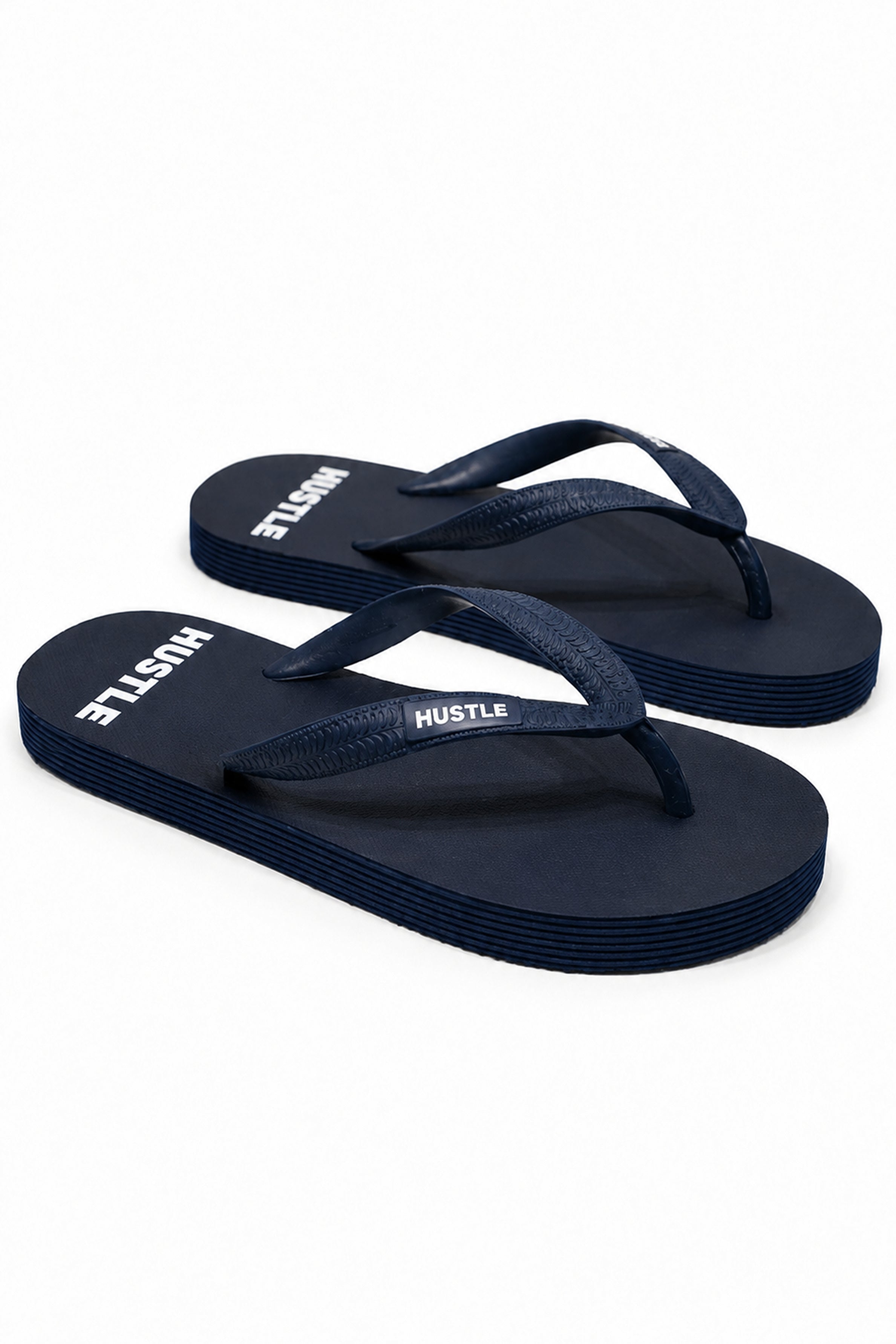 HUSTLE Men's Flip Flops - Navy