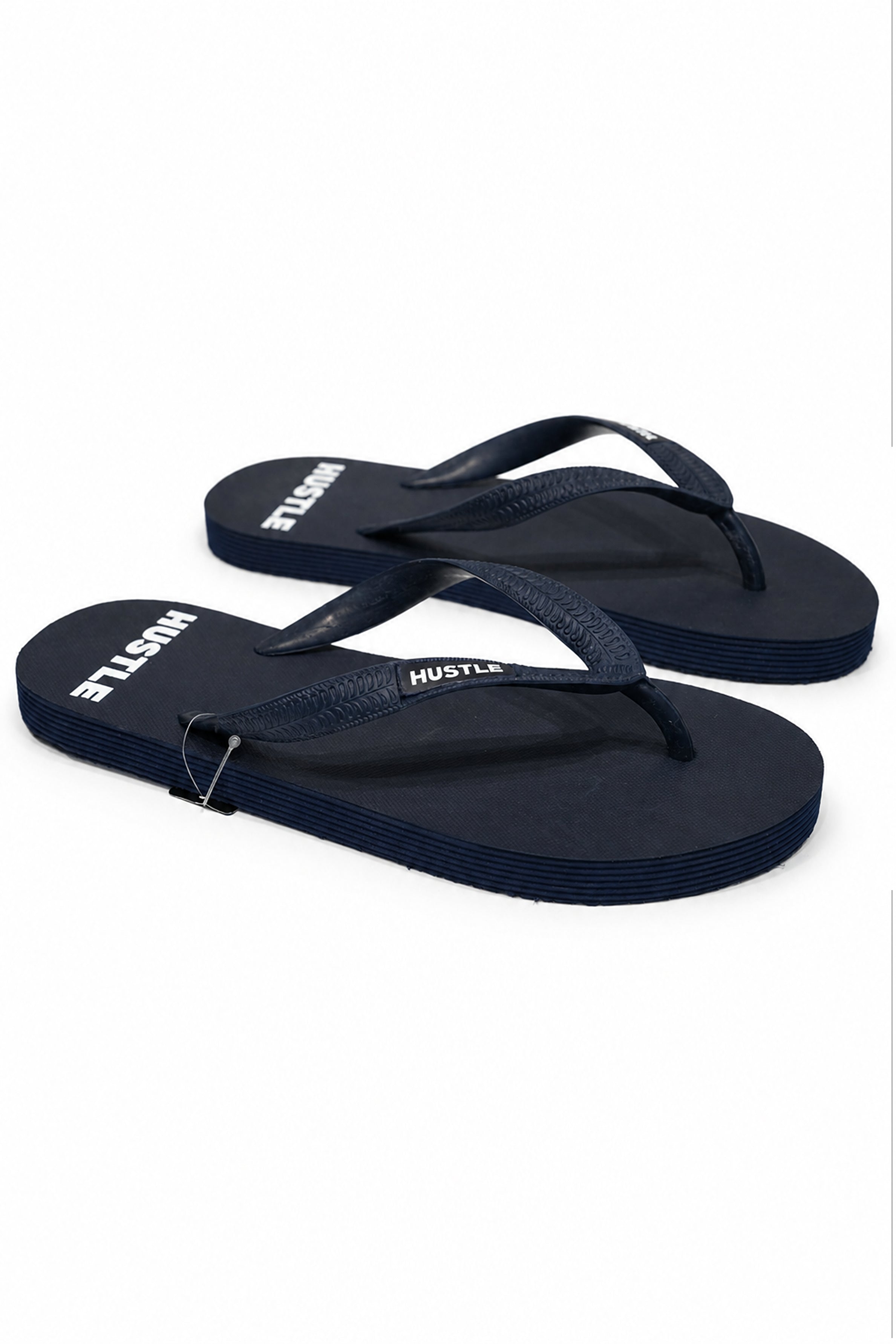 HUSTLE Men's Navy Flip Flops