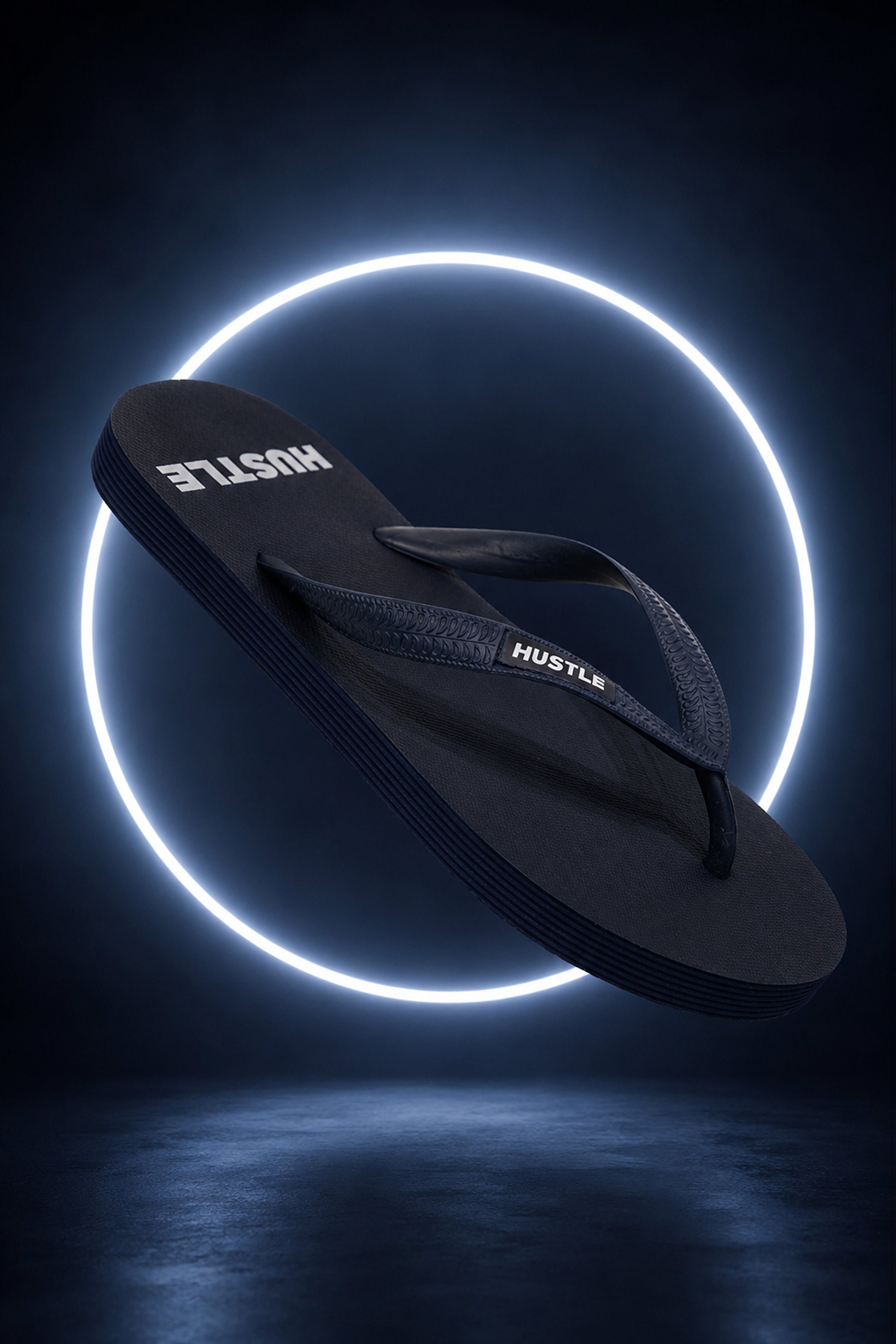 HUSTLE Men's Flip Flops - Navy