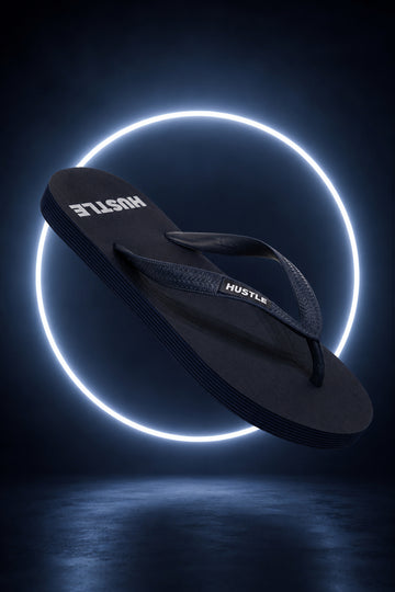 HUSTLE Men's Flip Flops - Navy