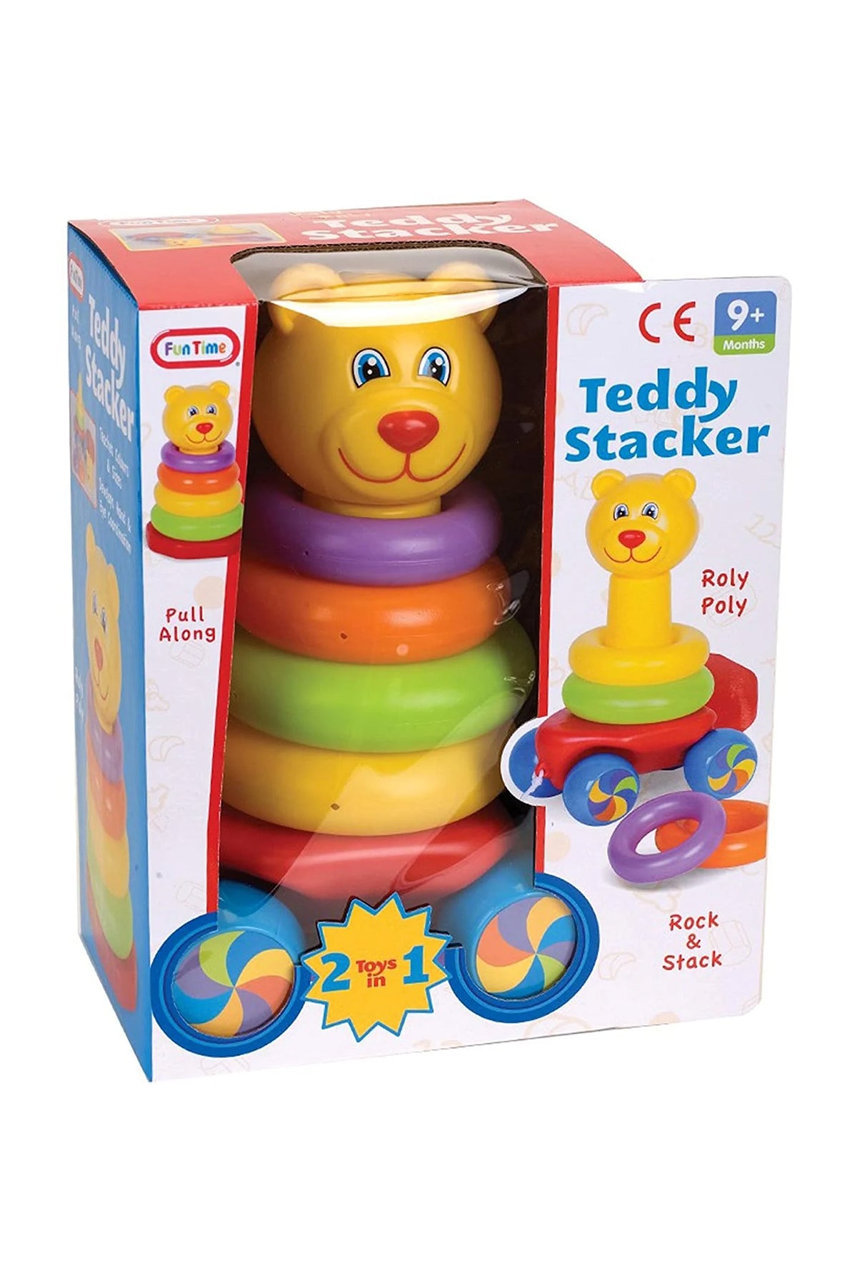 Funtime Pull Along Stacking Teddy Roly Poly