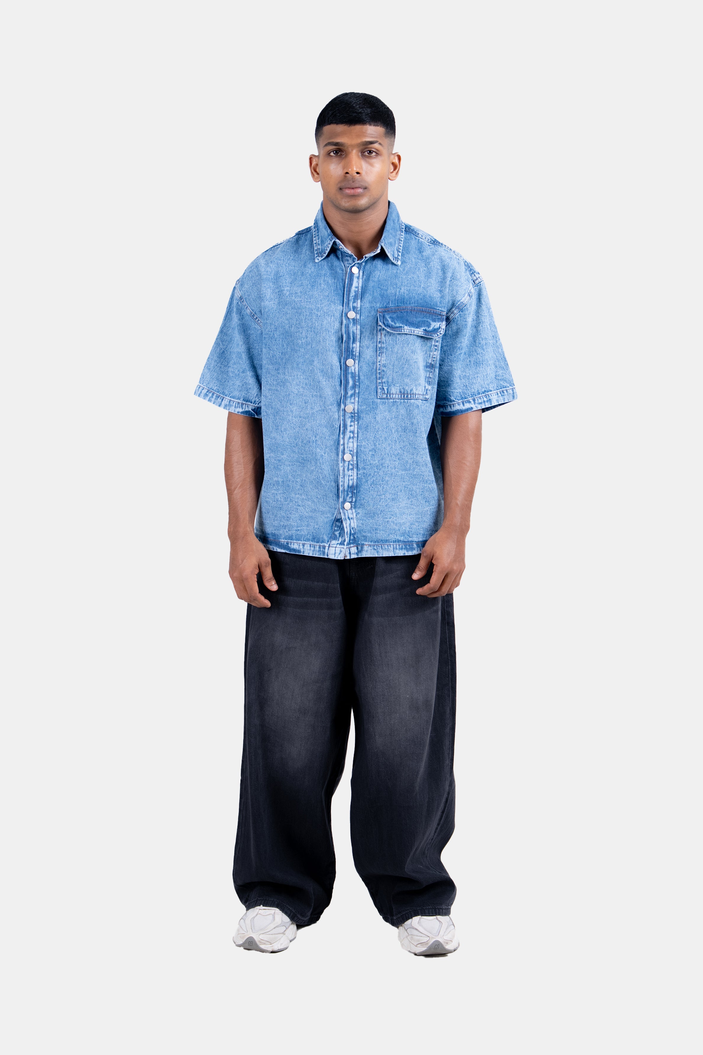 HUSTLE Men's Denim Shirt