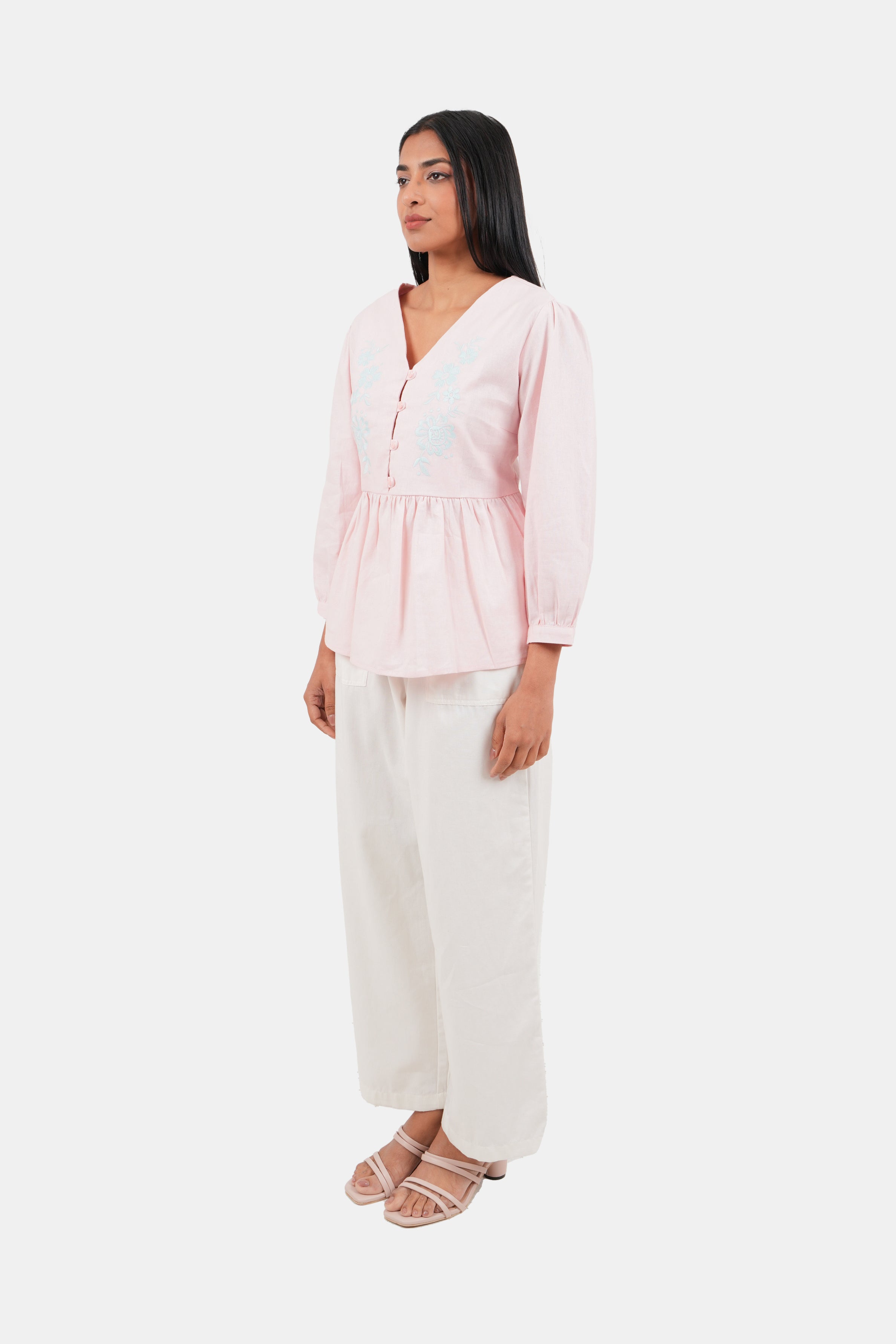 Envogue Ladies Linen Printed Top