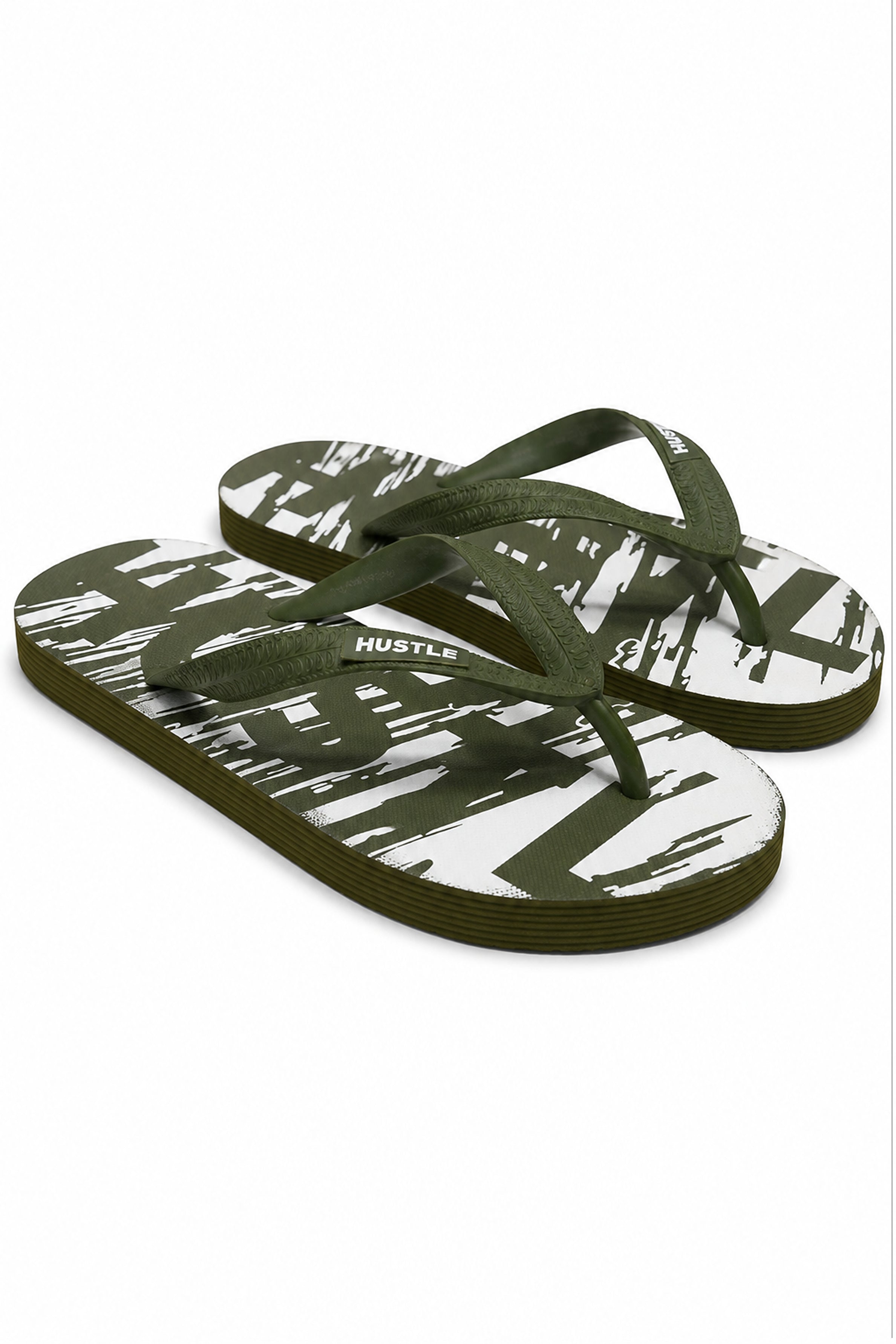 HUSTLE Men's Flip Flops - Green