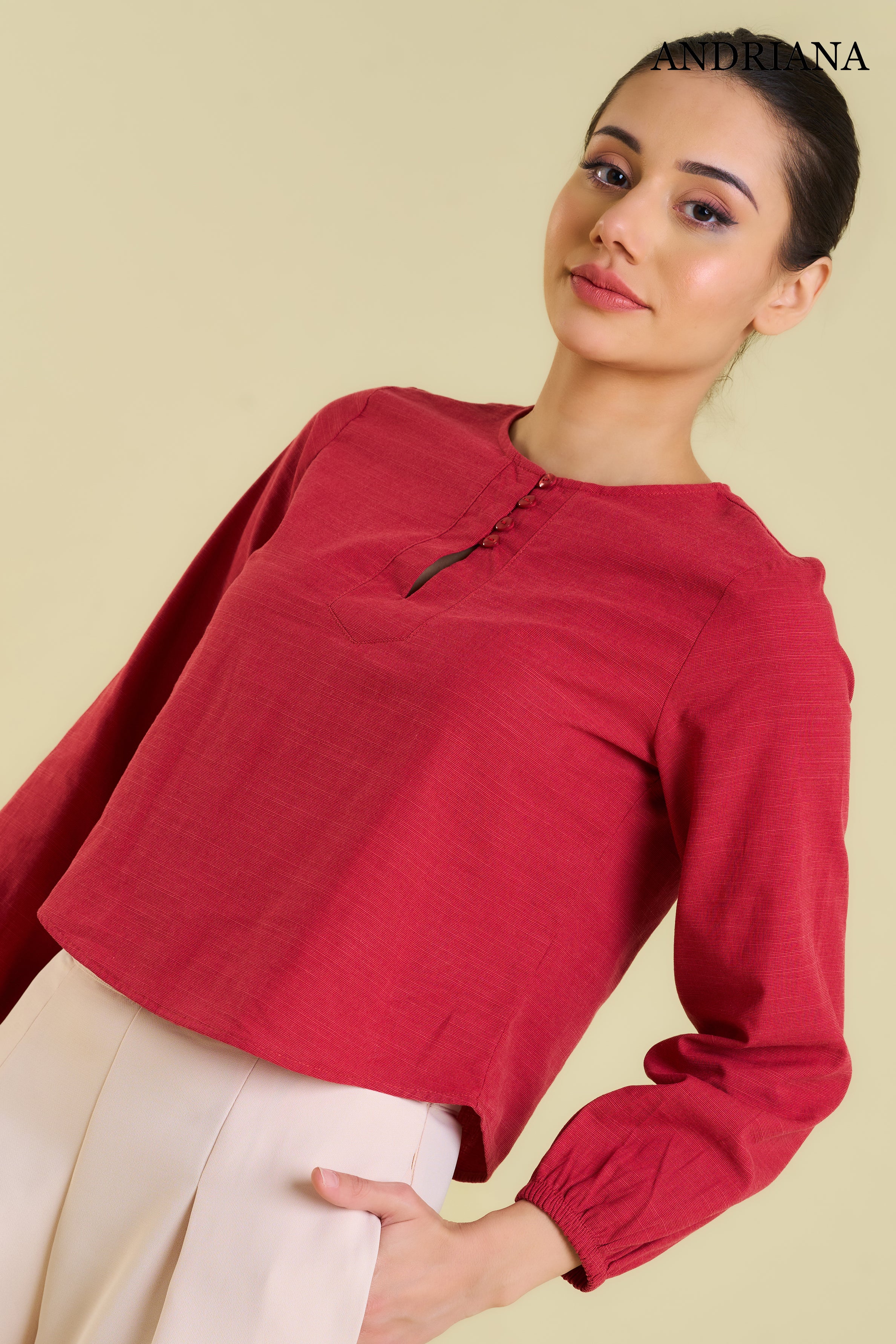 ANDRIANA Women's Formal Blouse