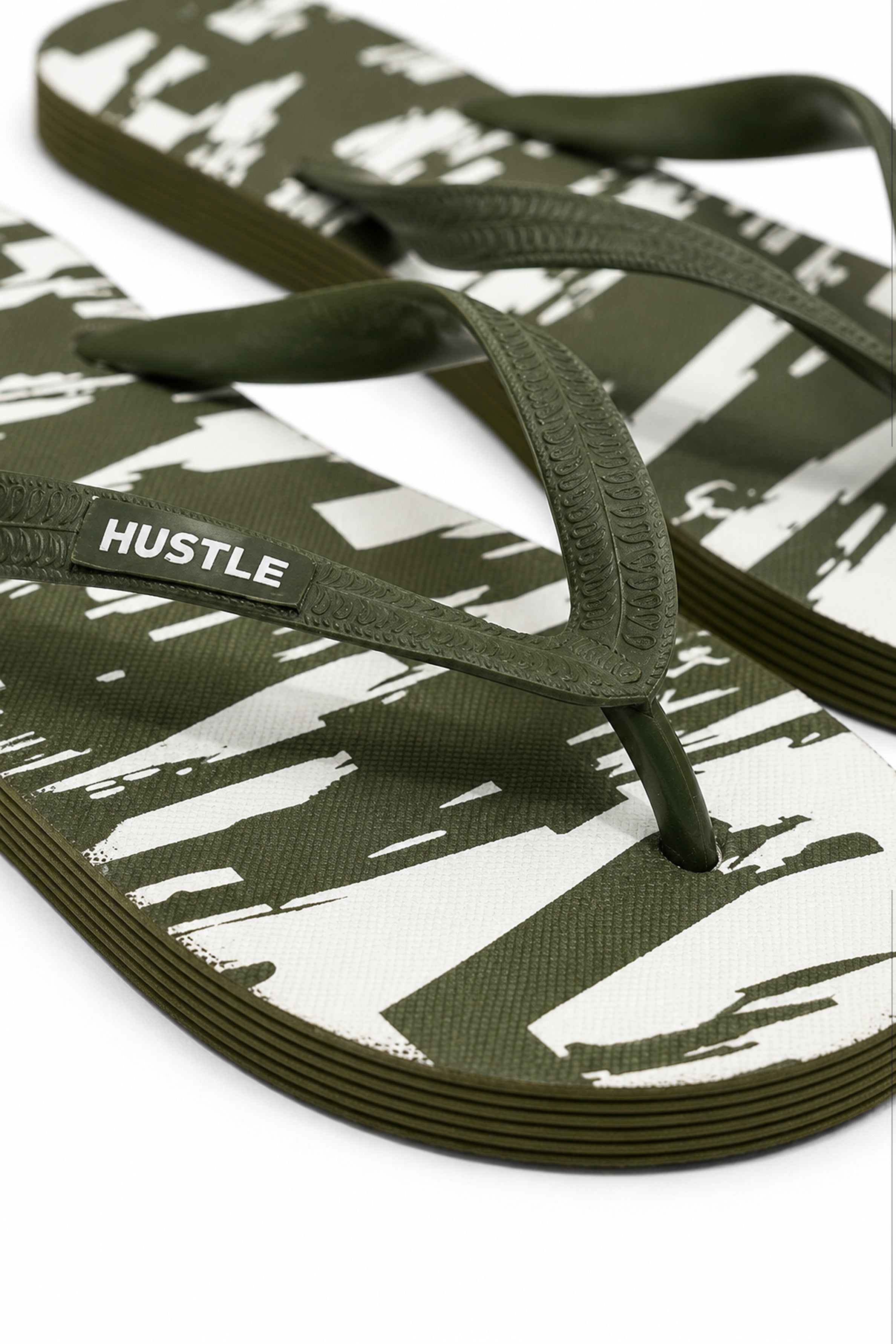 HUSTLE Men's Flip Flops - Green