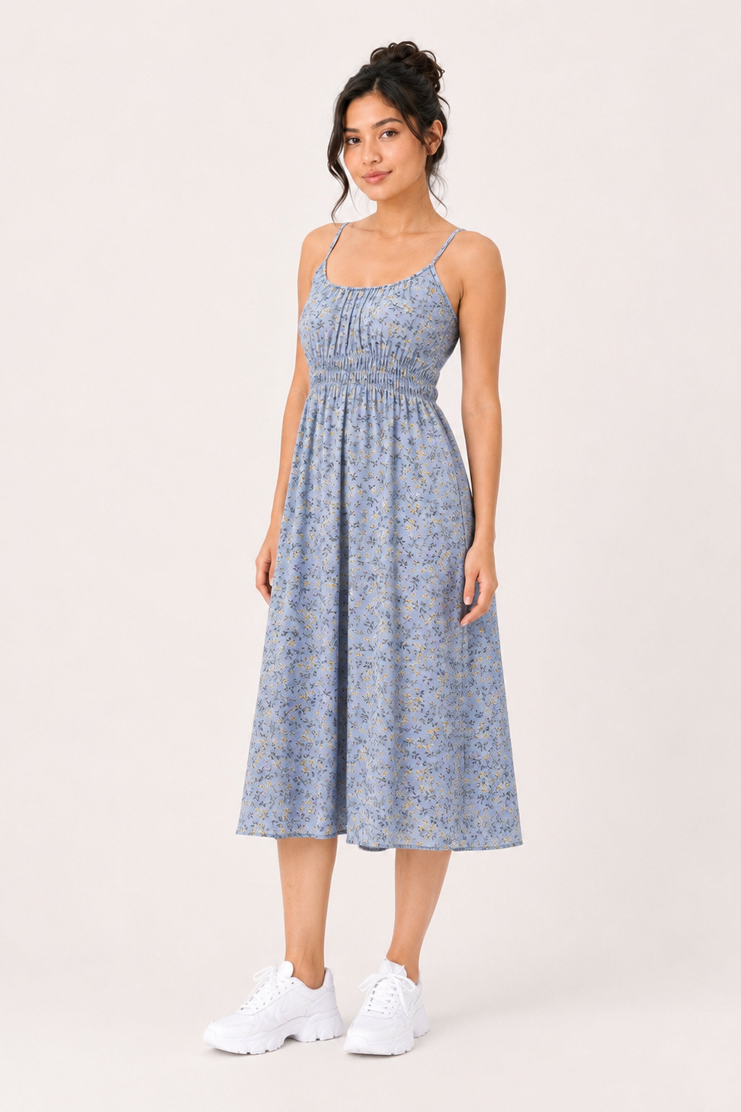 MODANO Long Casual Dress - Light Blue