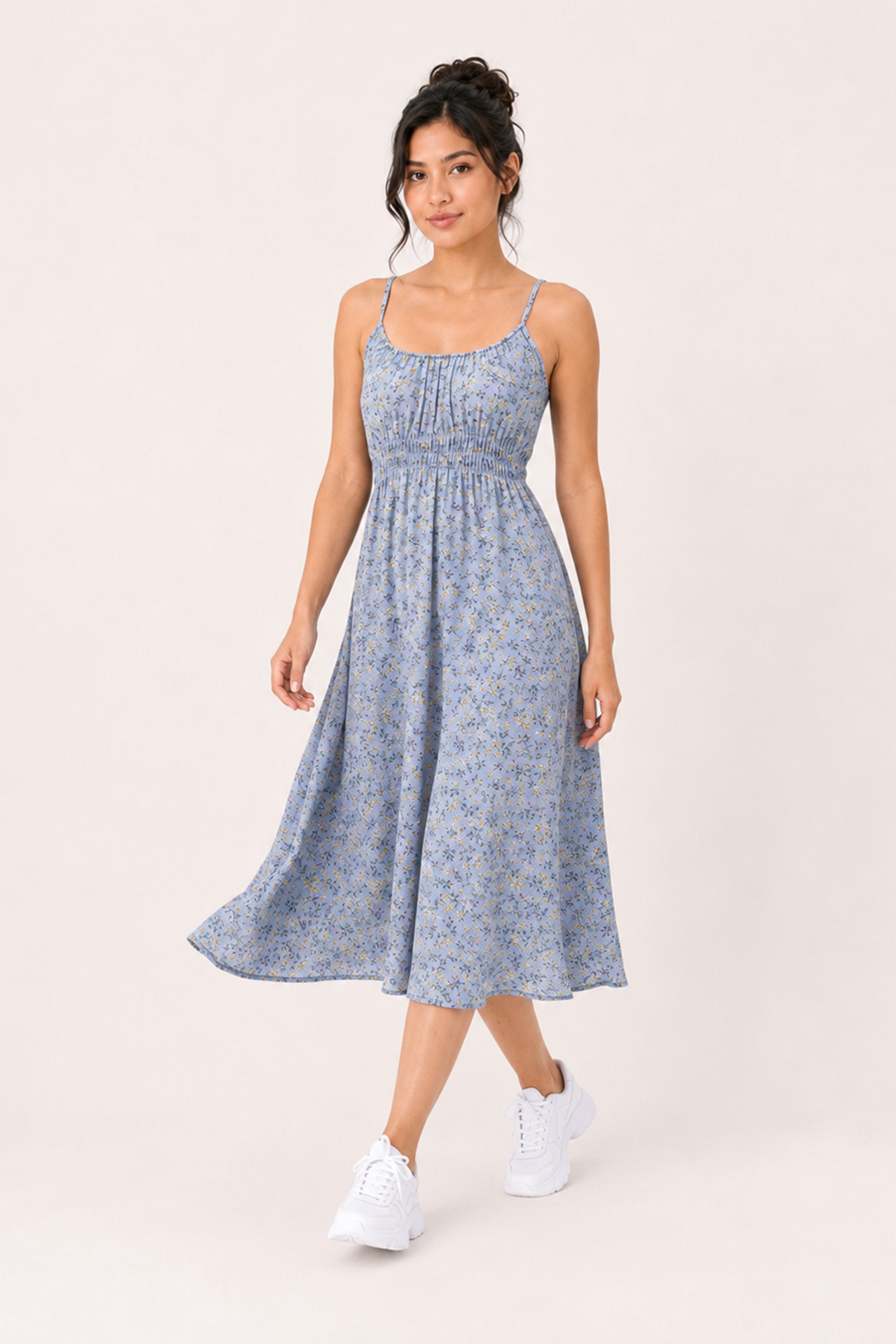 MODANO Long Casual Dress - Light Blue